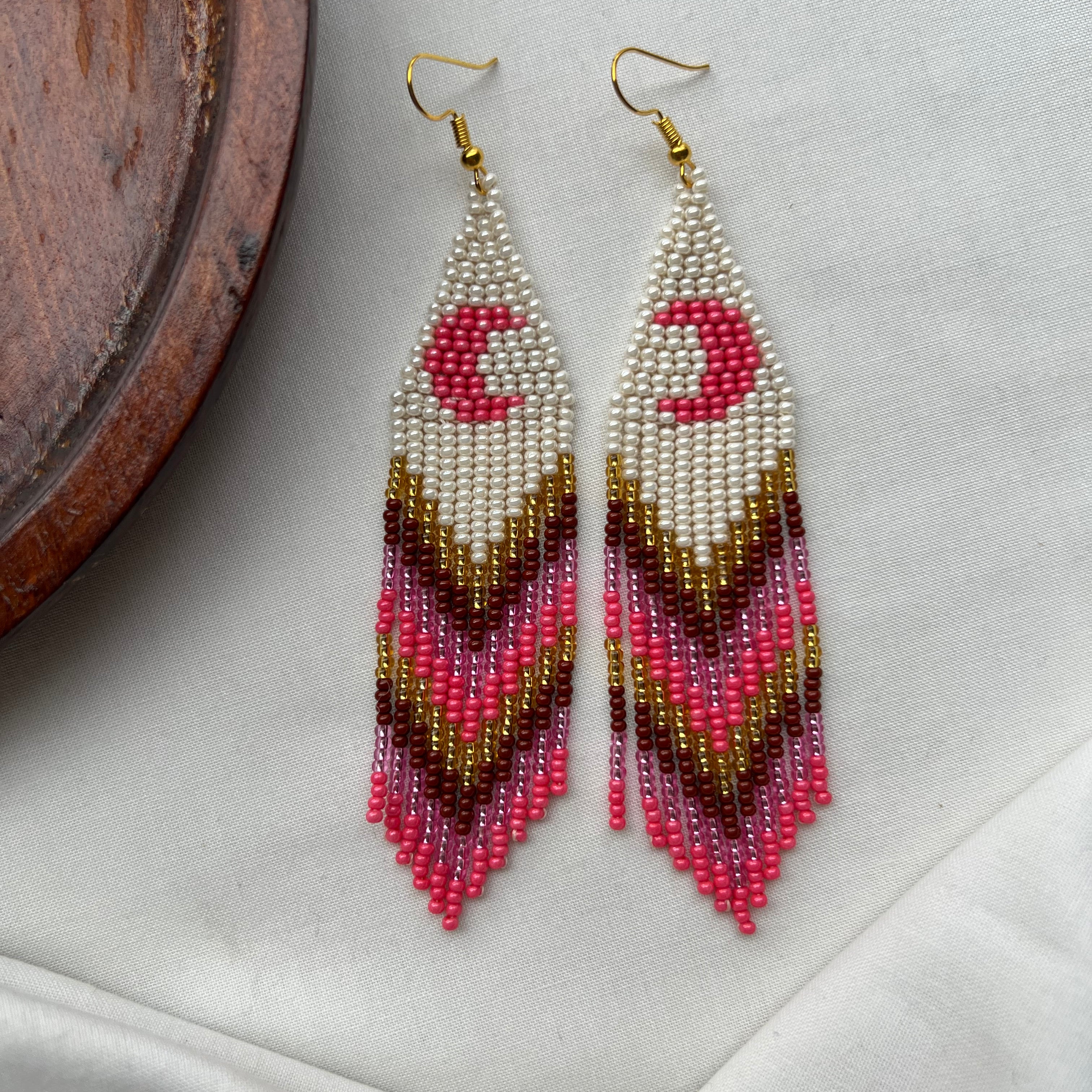 Pink Moon ✻ Misak Beaded Earrings
