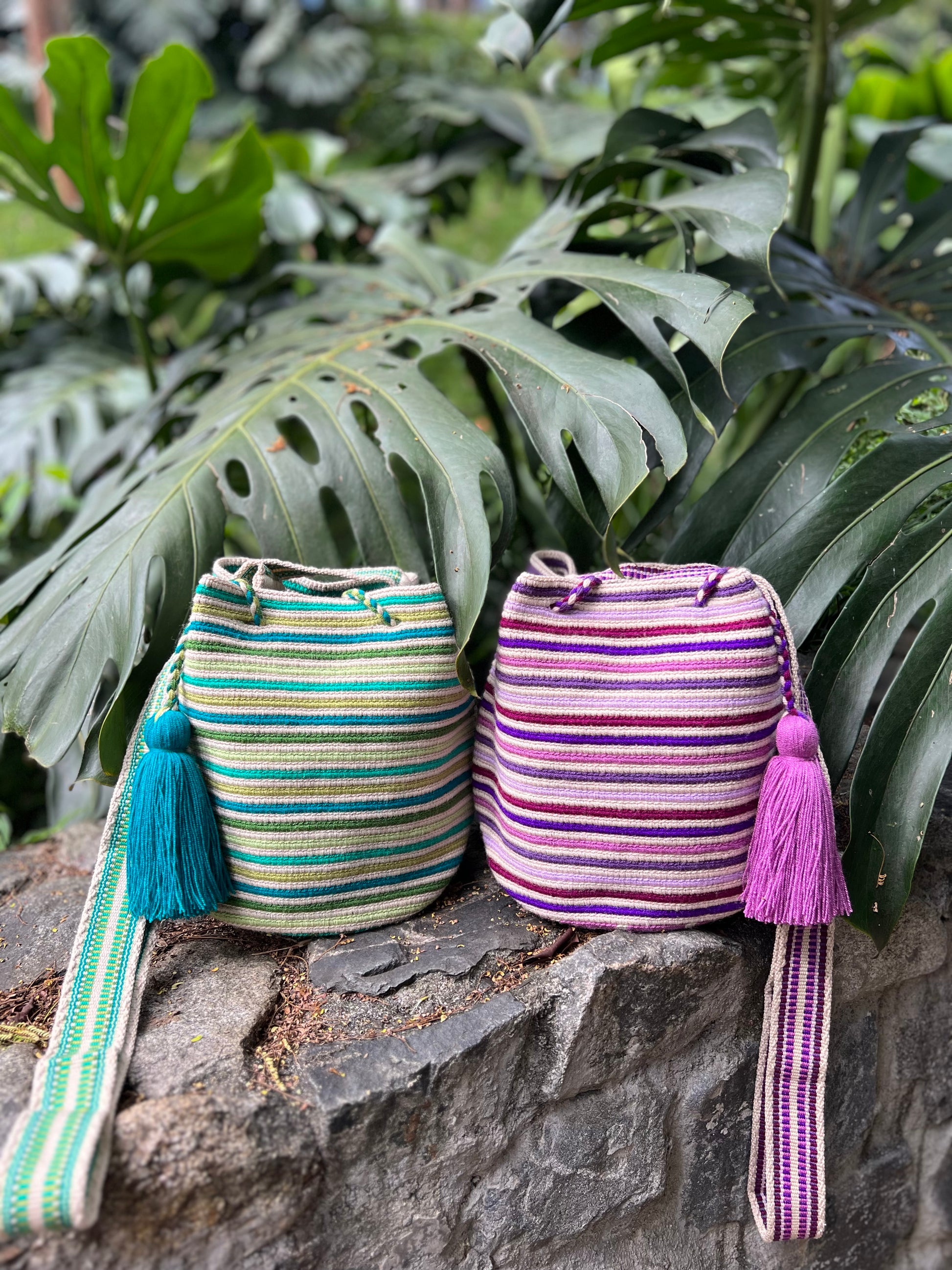 Striped ✻ Medium Wayuu Mochila