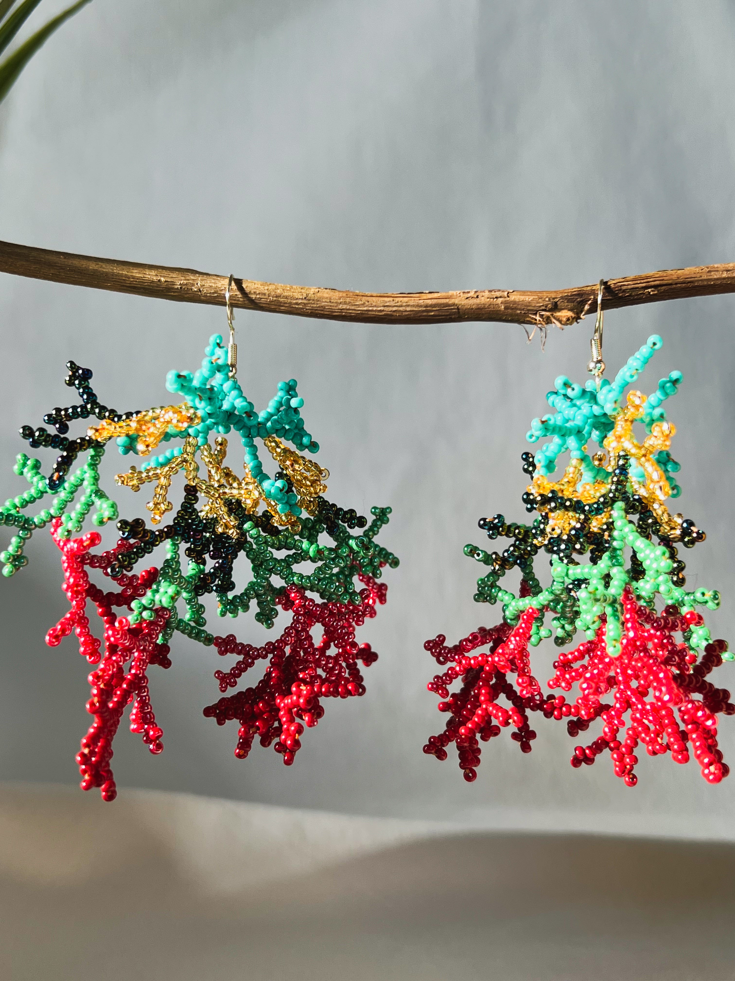Corals ✻ Inga Beaded Earrings