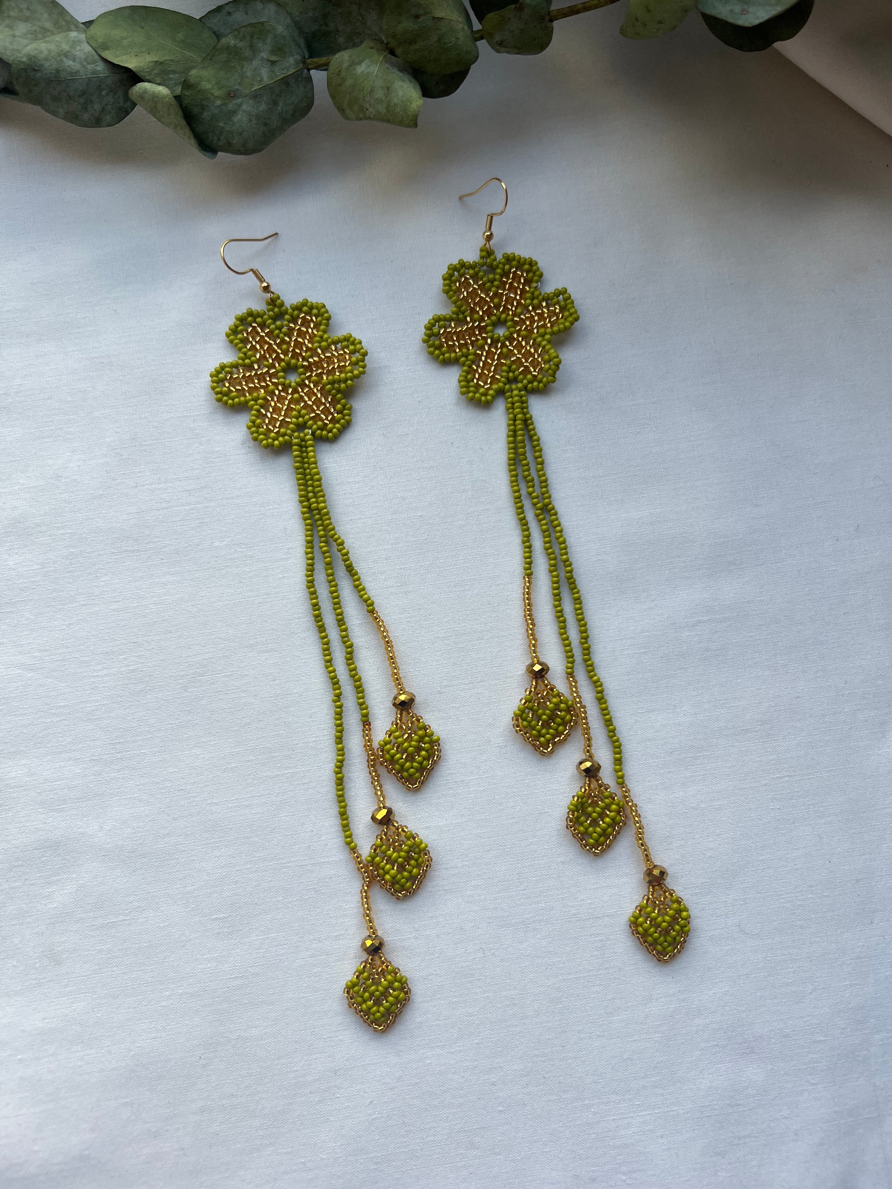 Arrow Bloom ✻ Embera Beaded Earrings