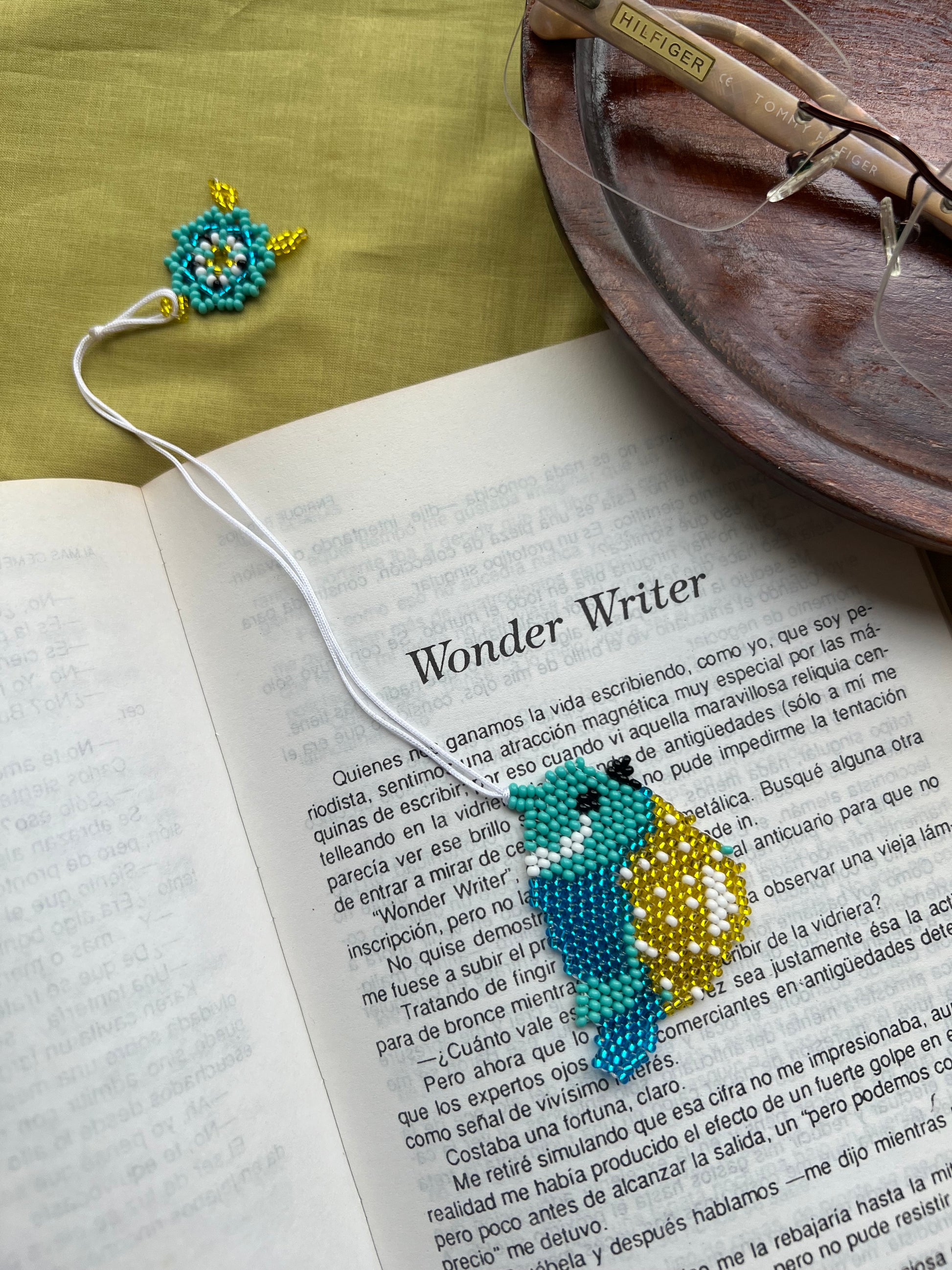 Turquoise Bird Bookmark ✻ Handmade by Embera Artisans