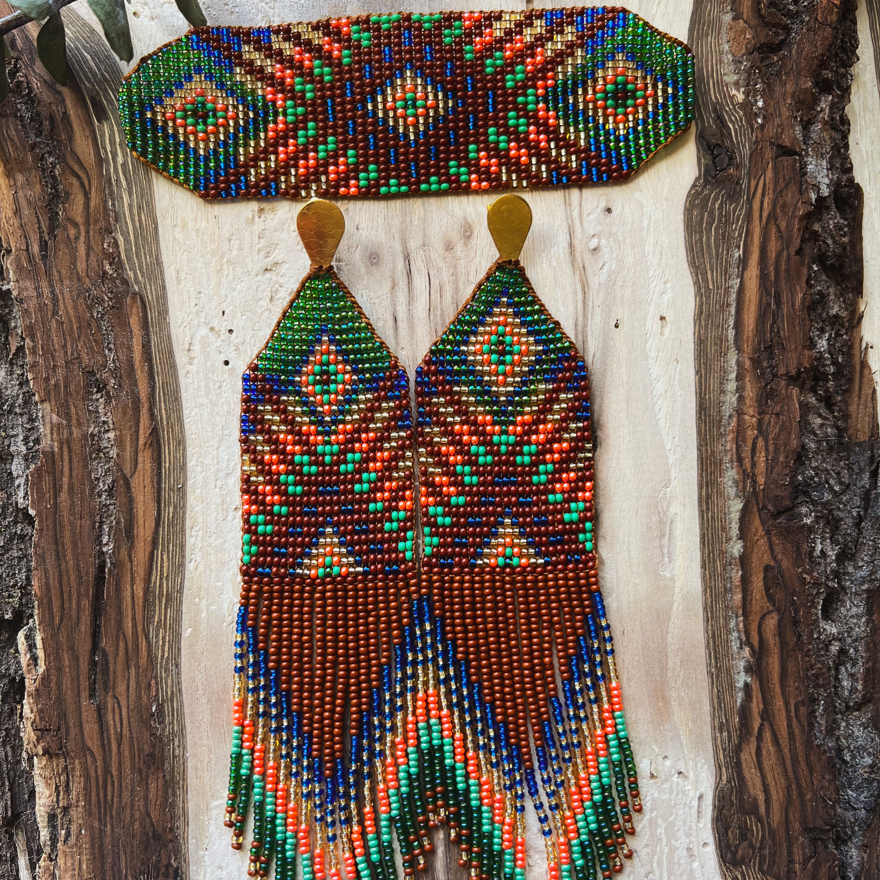 Sol Set ✻ Inga Beaded Earrings + Bracelet Set