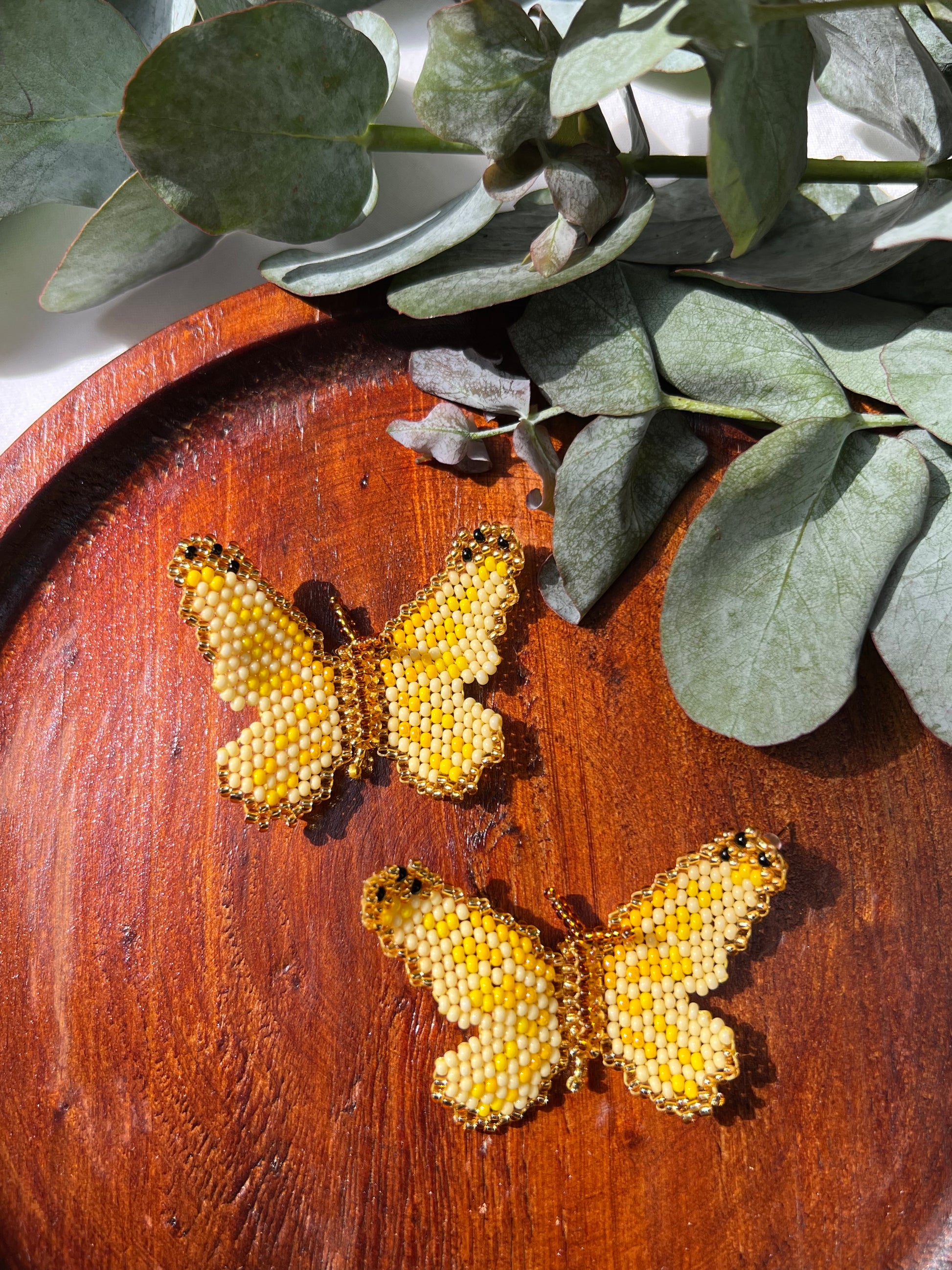Mariposita ✻ Small Inga Butterfly Beaded Earrings