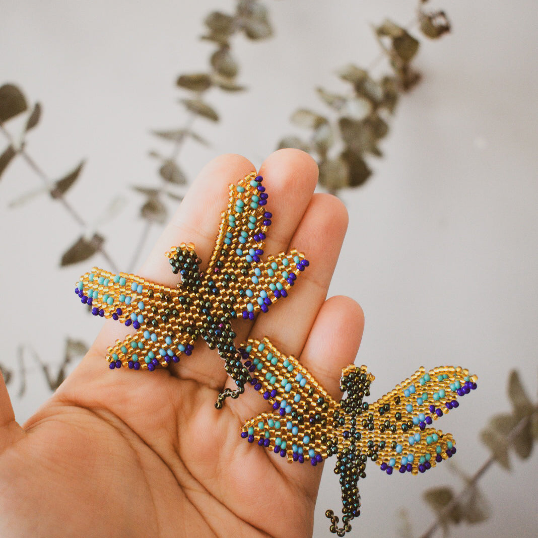 Dragonfly ✻ Embera Beaded Earrings