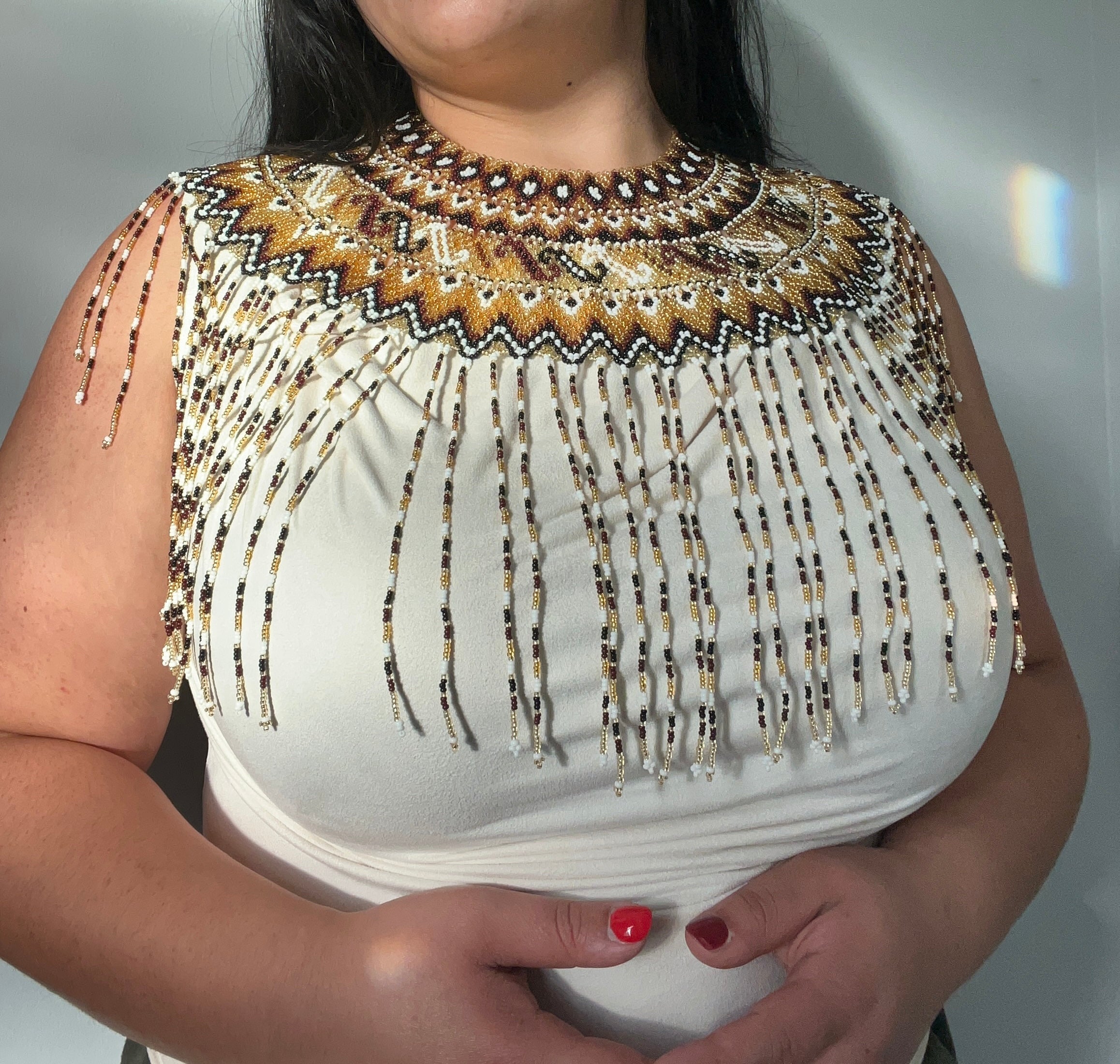 Brown Hues Okama ✻ Embera Beaded Necklace