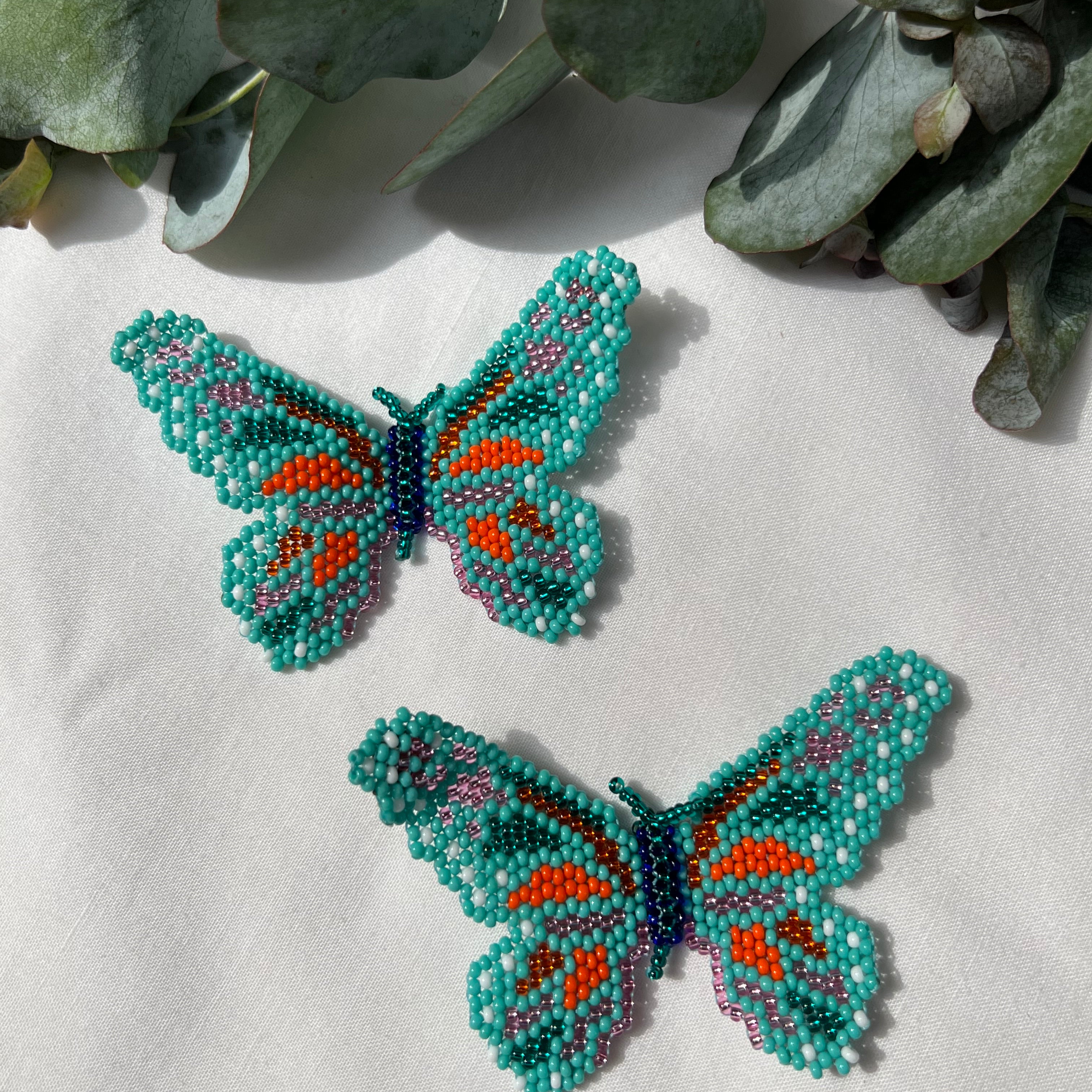 Mariposa ✻ Large Inga Butterfly Beaded Earrings