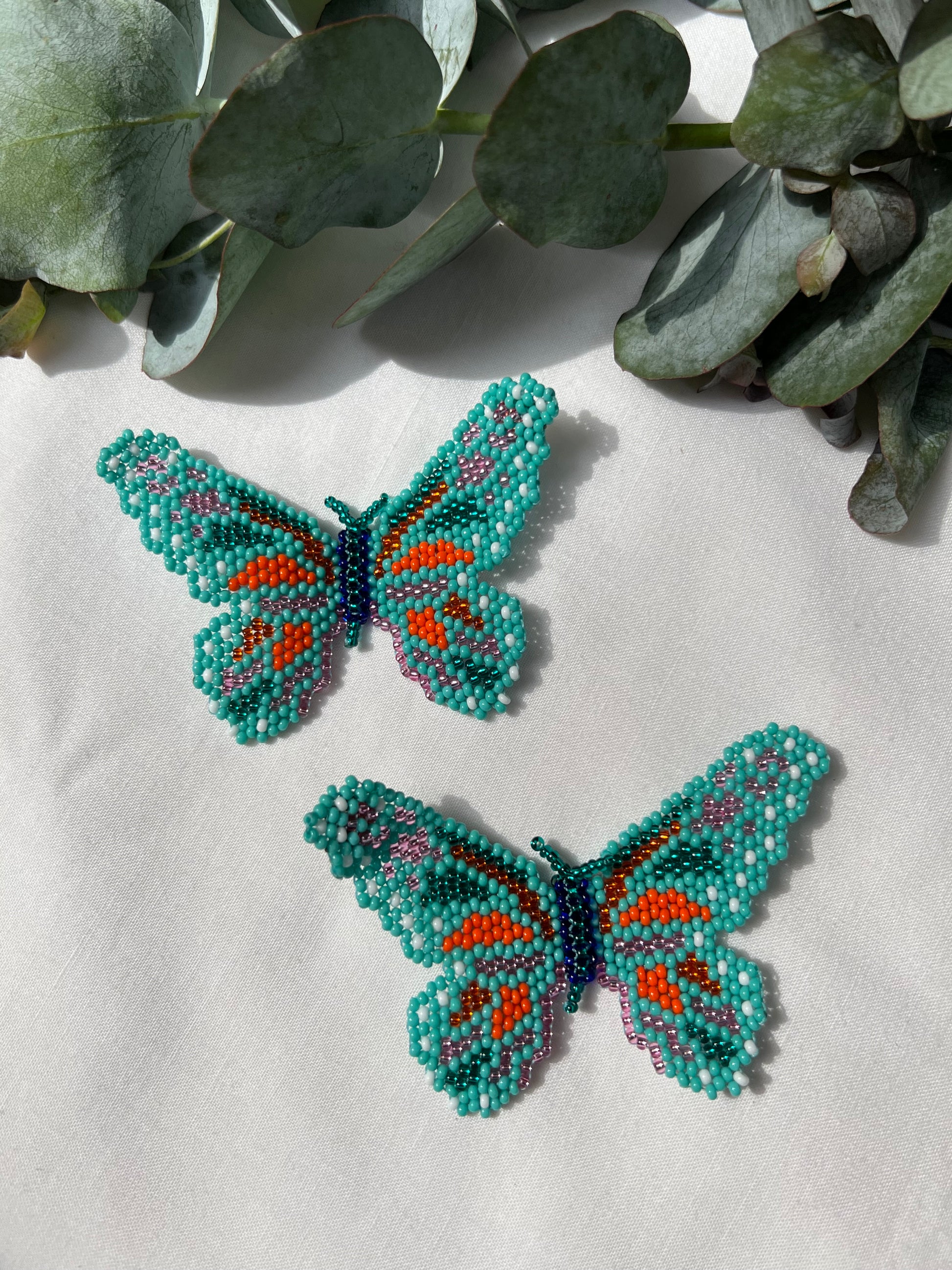 Mariposa ✻ Large Inga Butterfly Beaded Earrings