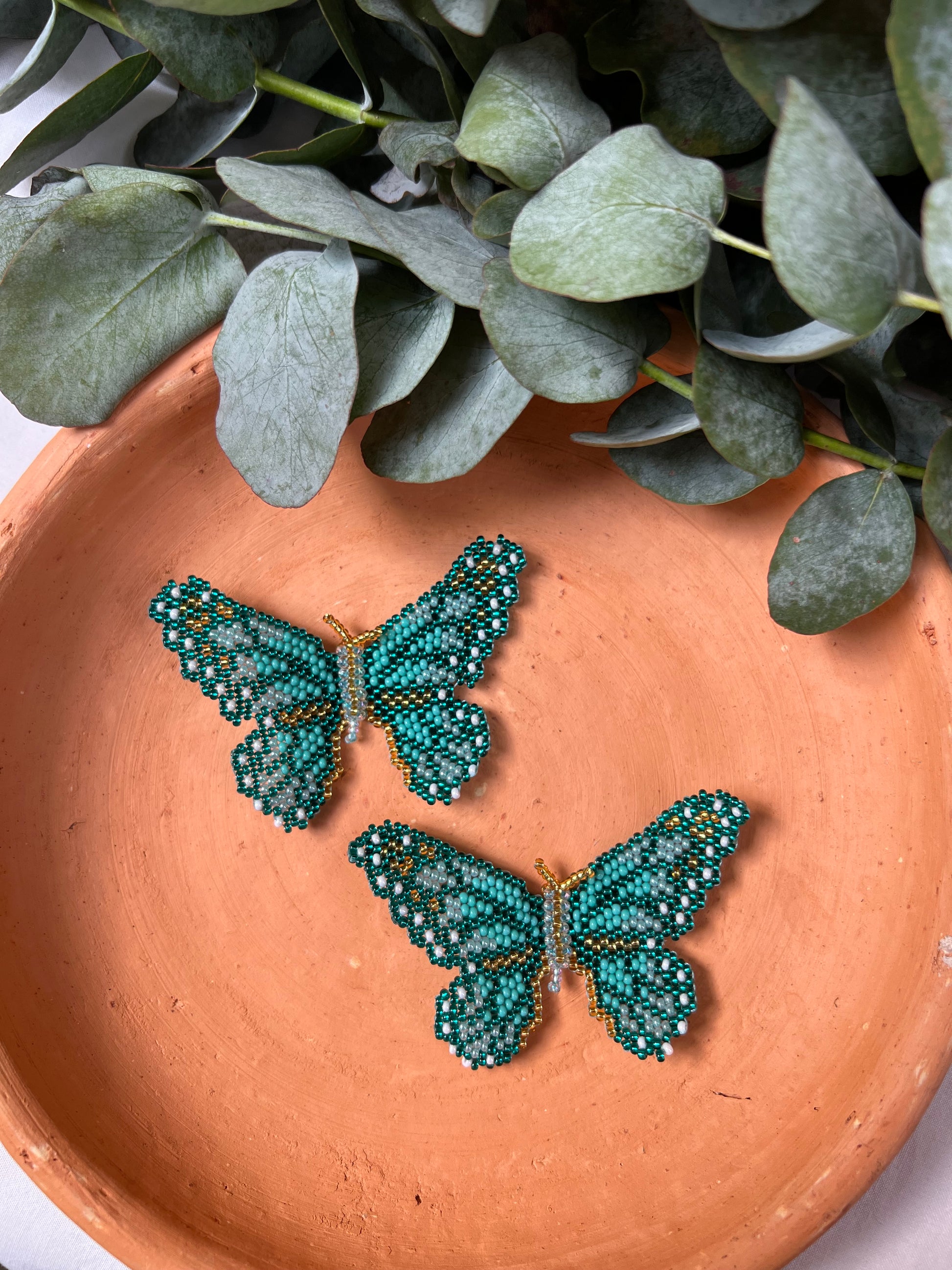 Mariposa ✻ Large Inga Butterfly Beaded Earrings