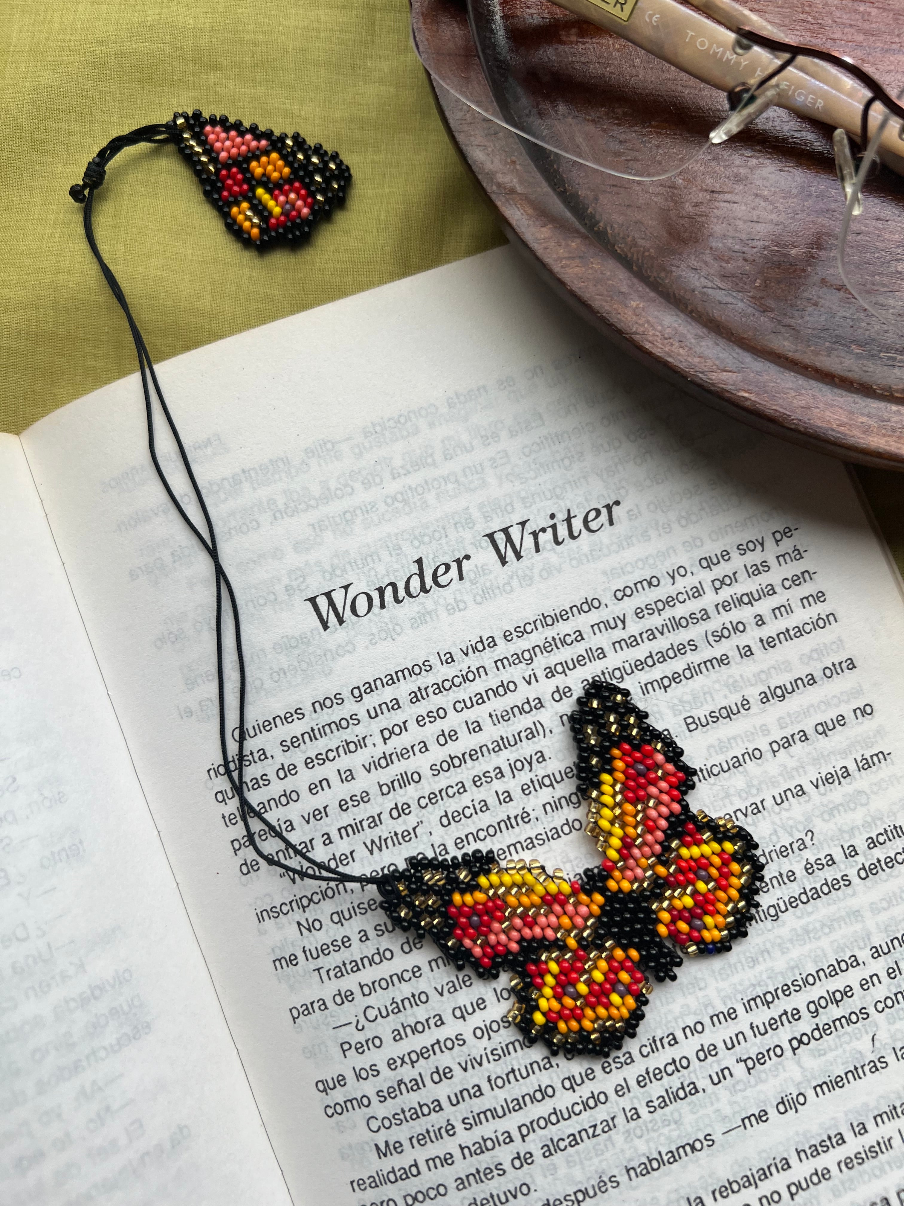 Red Butterfly Bookmark ✻ Hand Beaded by Embera Artisans