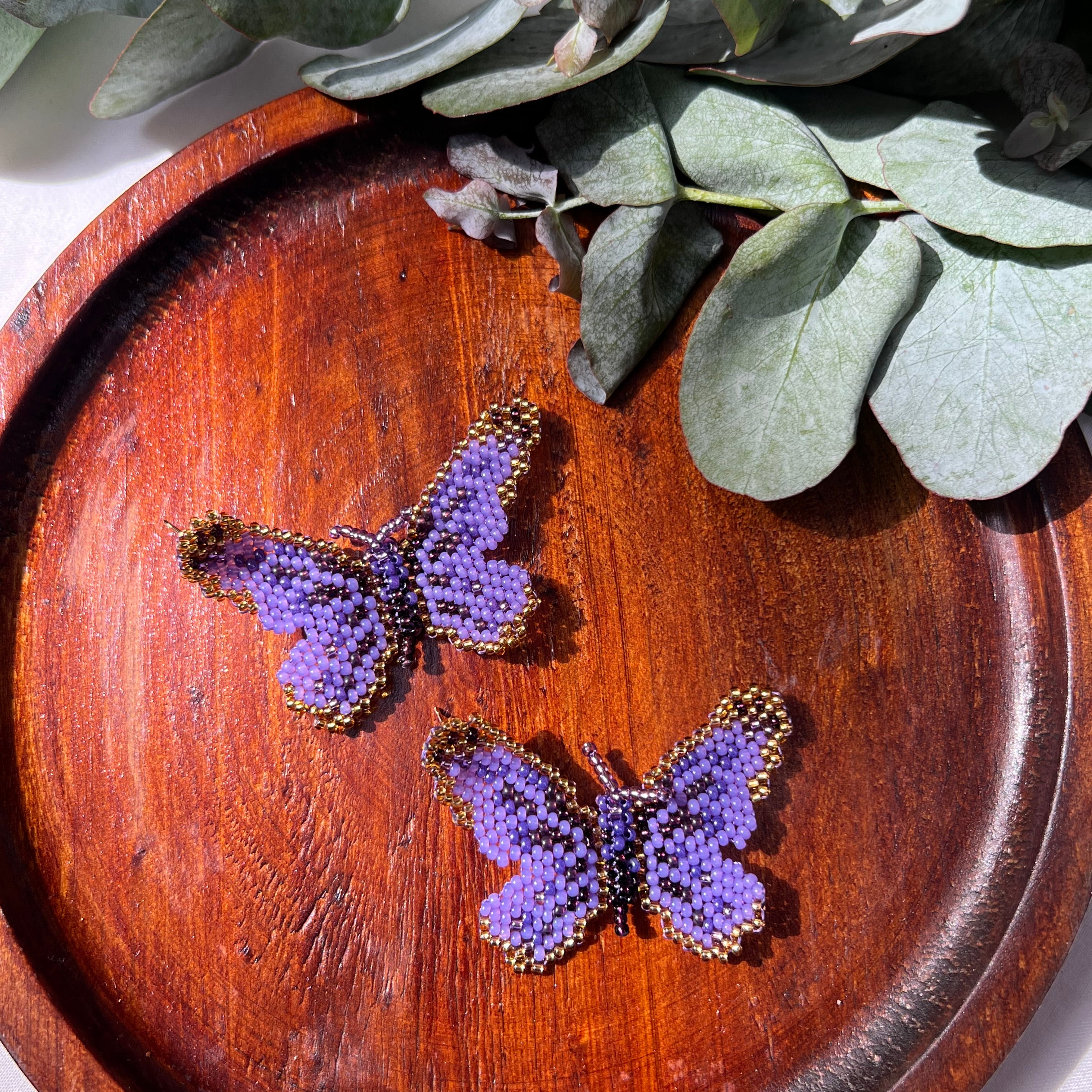 Mariposita ✻ Small Inga Butterfly Beaded Earrings
