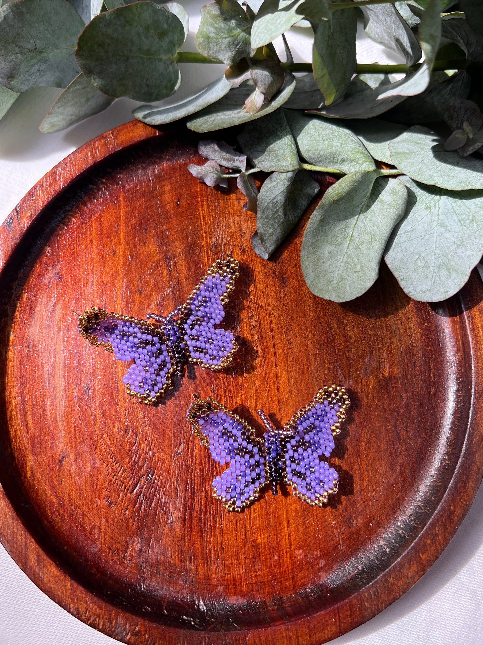 Mariposita ✻ Small Inga Butterfly Beaded Earrings