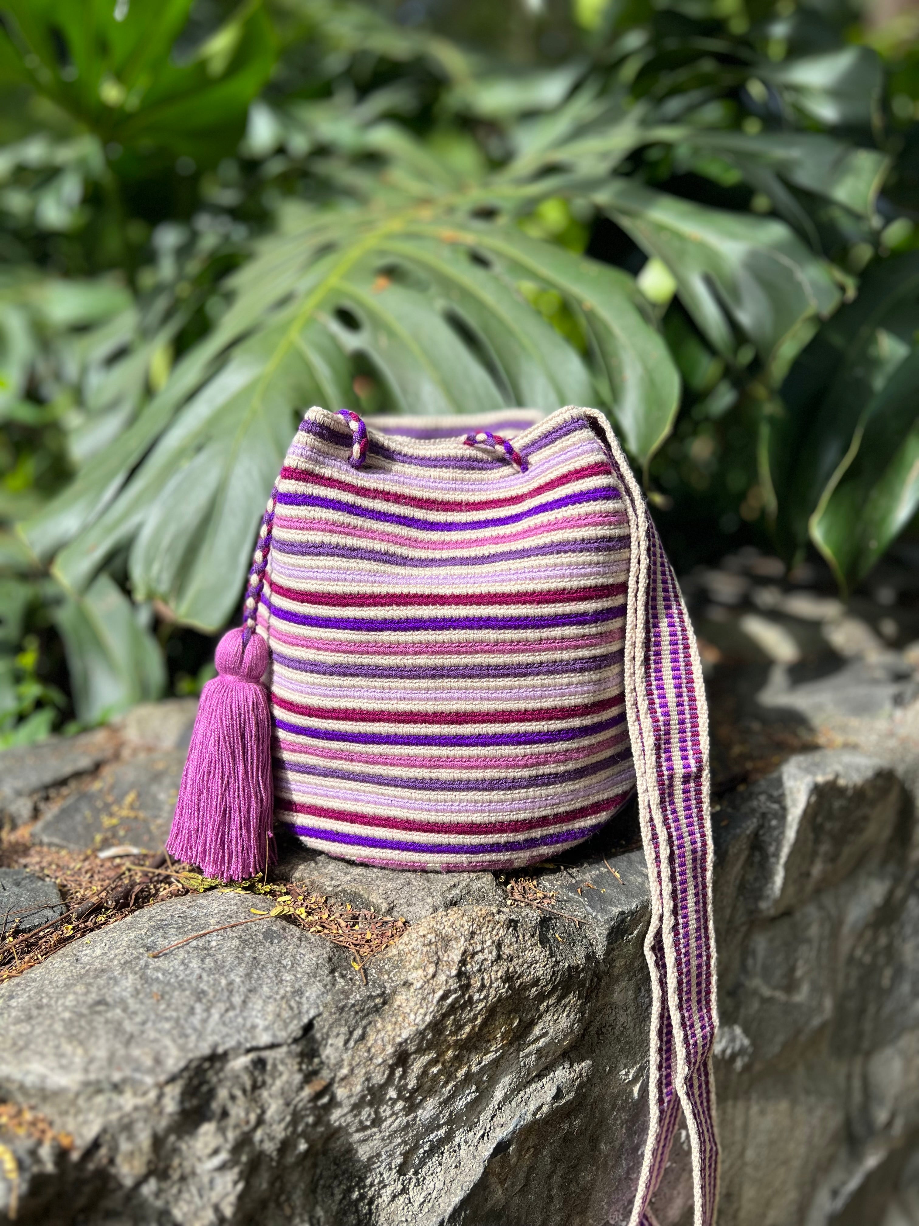 Striped ✻ Medium Wayuu Mochila
