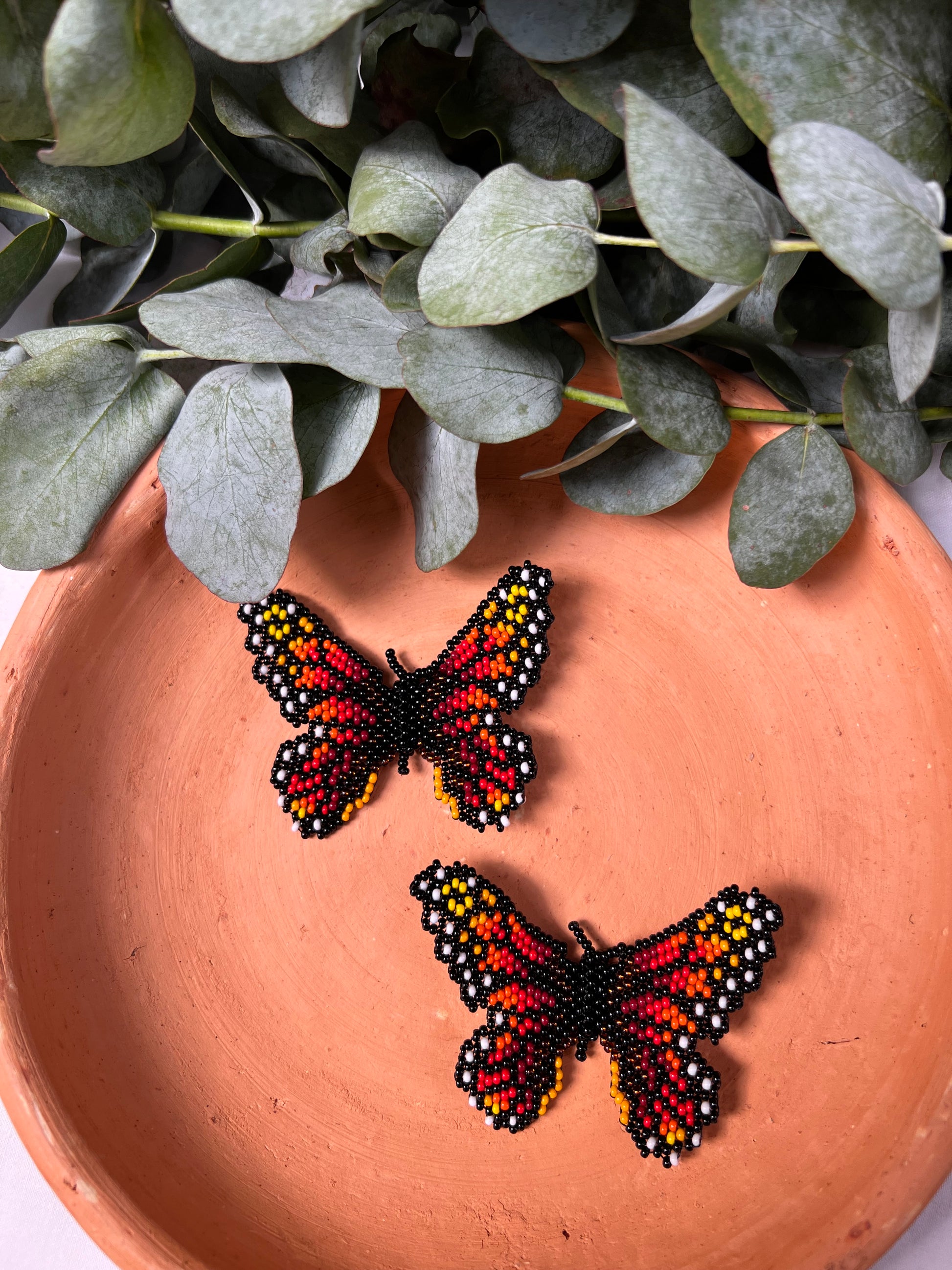 Mariposa ✻ Large Inga Butterfly Beaded Earrings