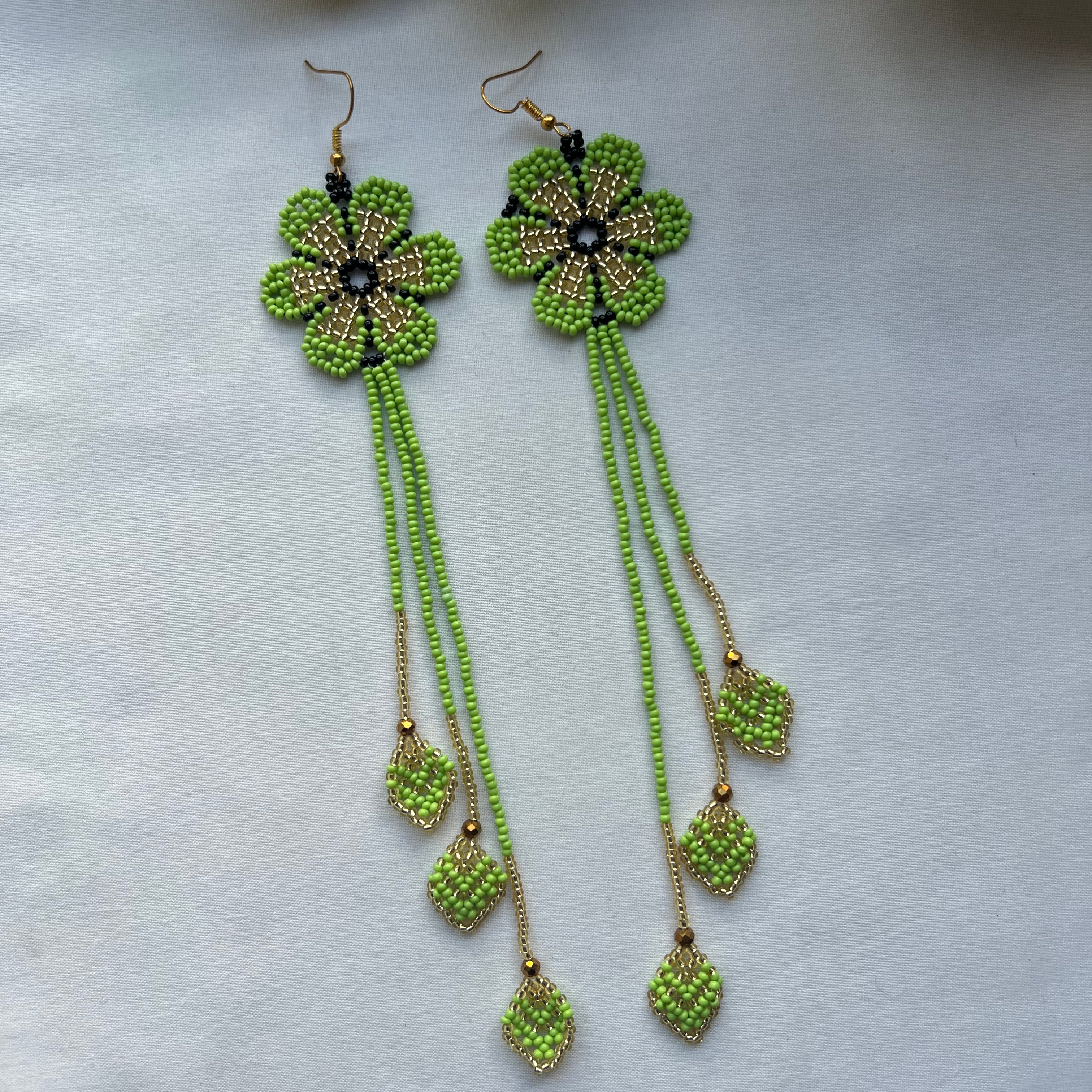 Arrow Bloom ✻ Embera Beaded Earrings