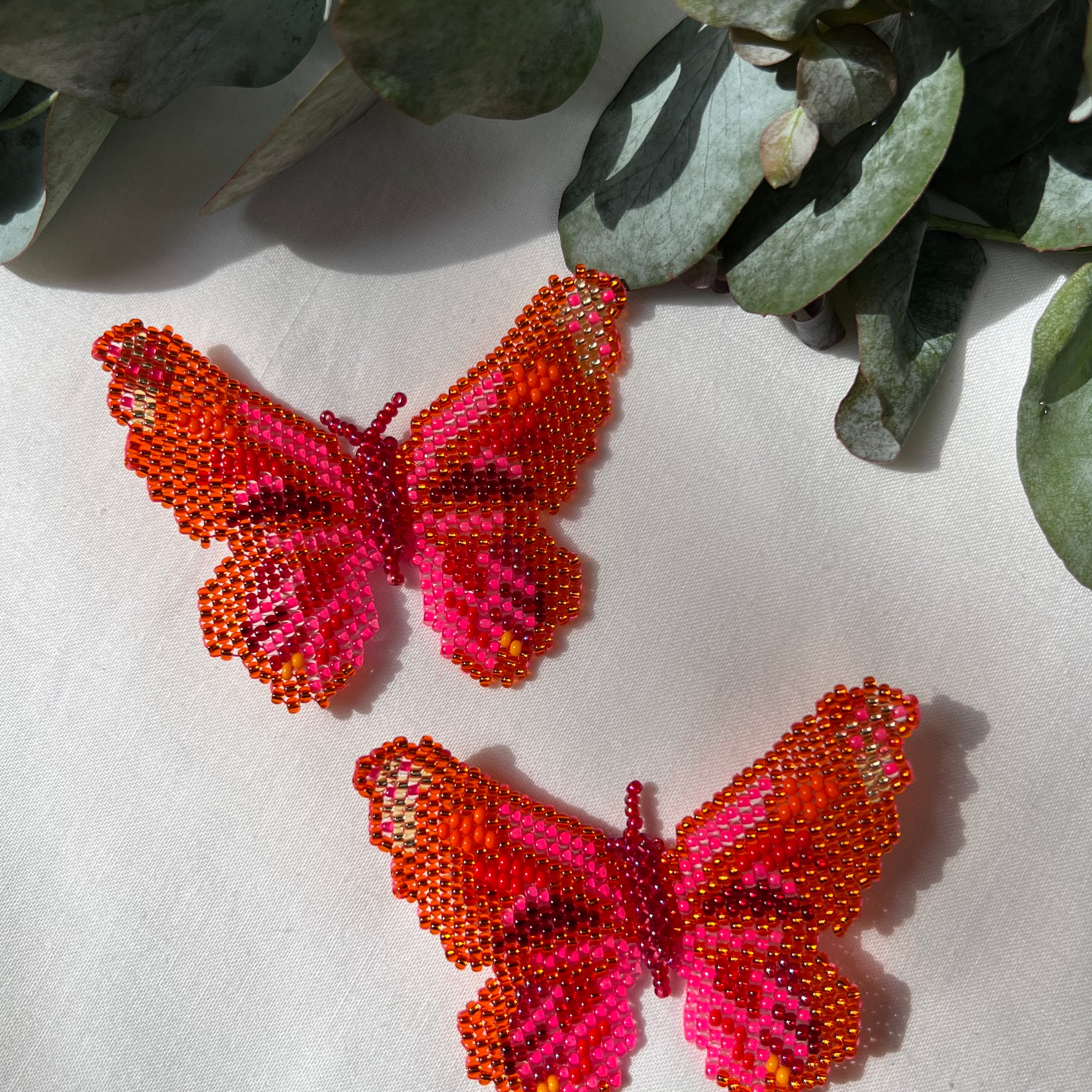 Mariposa ✻ Large Inga Butterfly Beaded Earrings