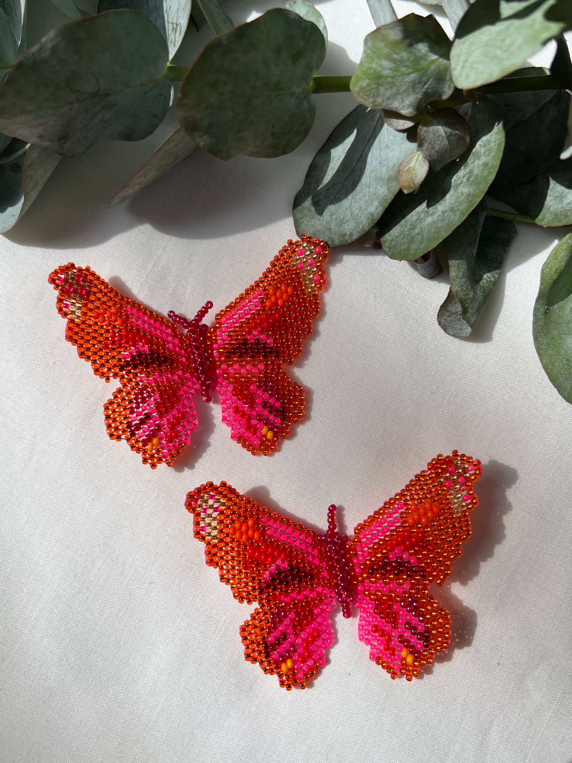 Mariposa ✻ Large Inga Butterfly Beaded Earrings