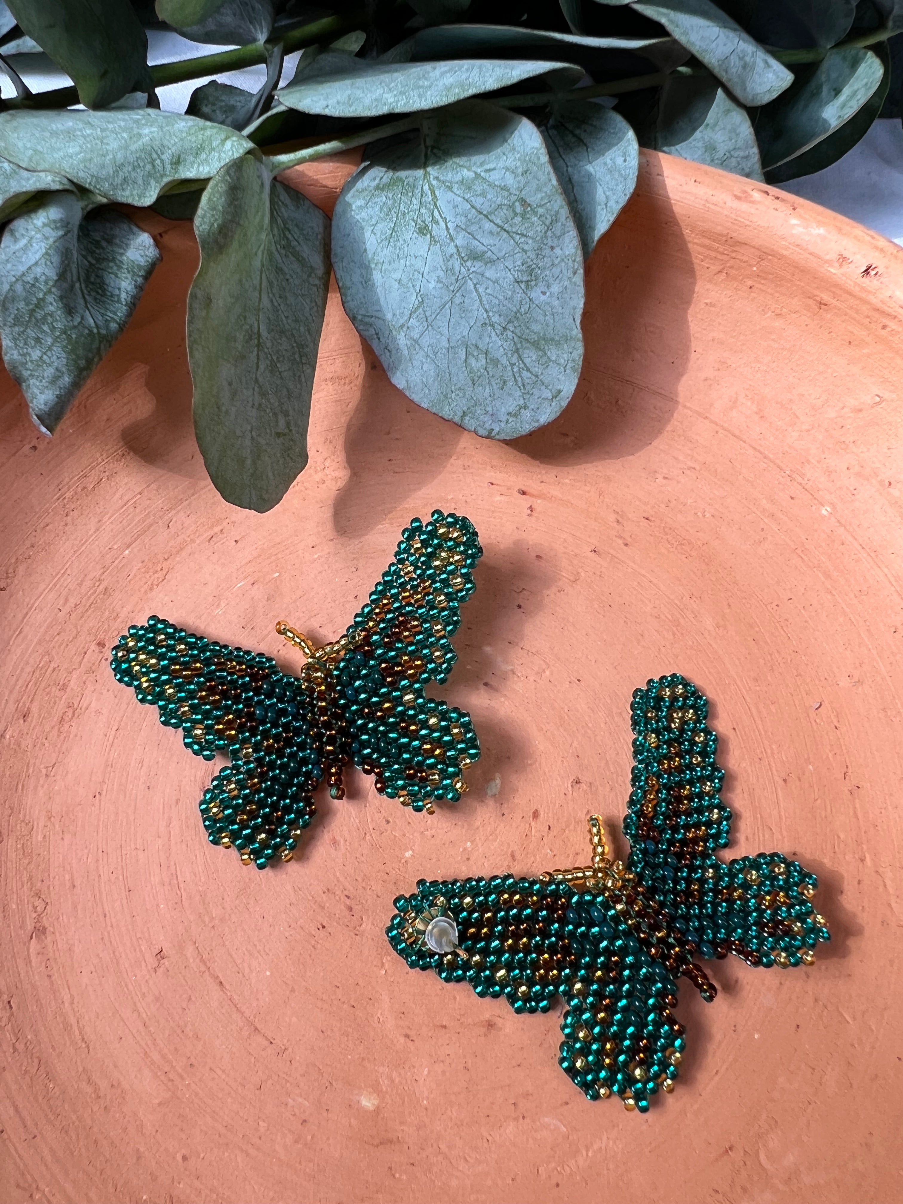 Mariposita ✻ Small Inga Butterfly Beaded Earrings