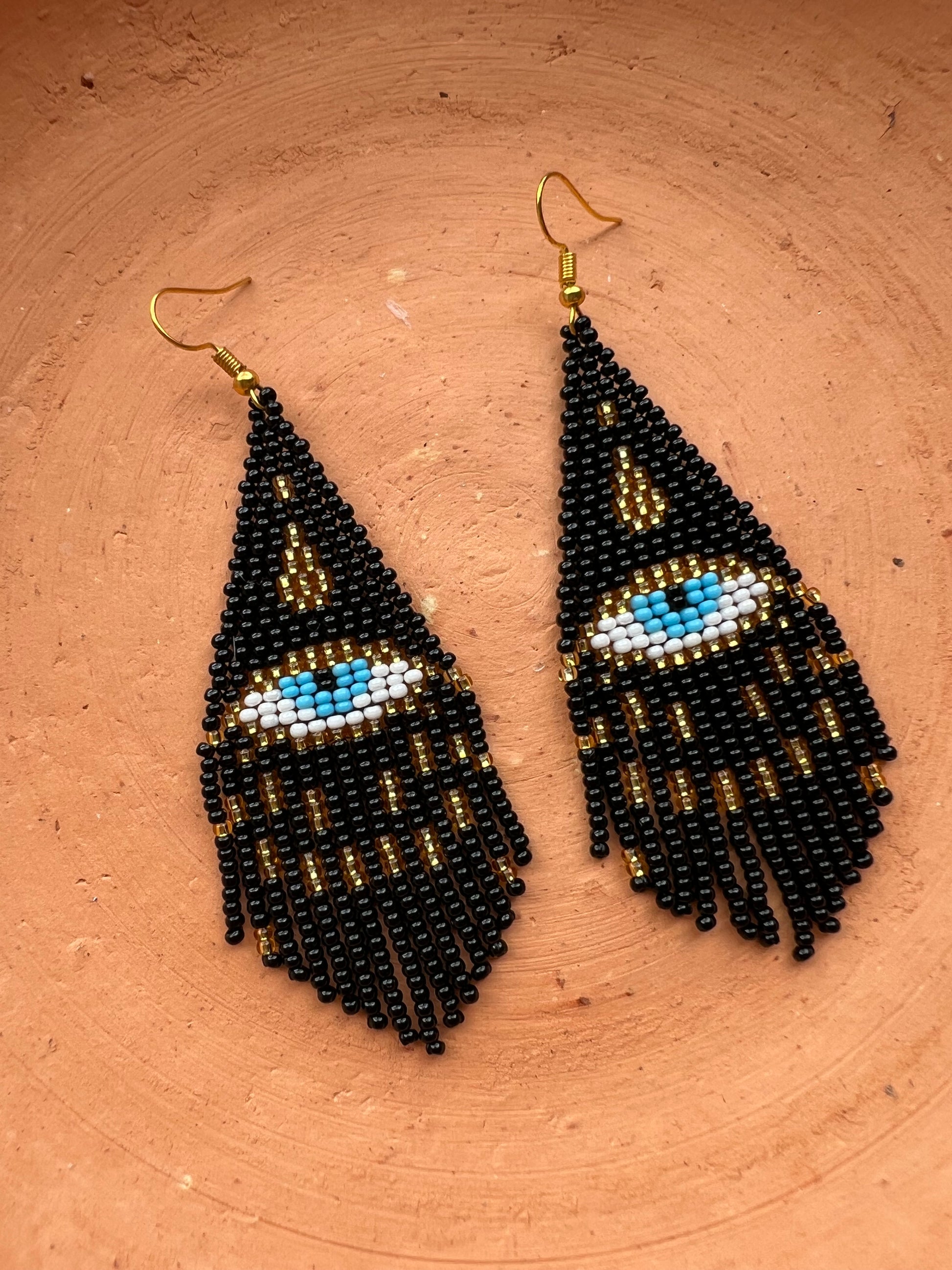 Ojos dorados✻ Misak Beaded Earrings