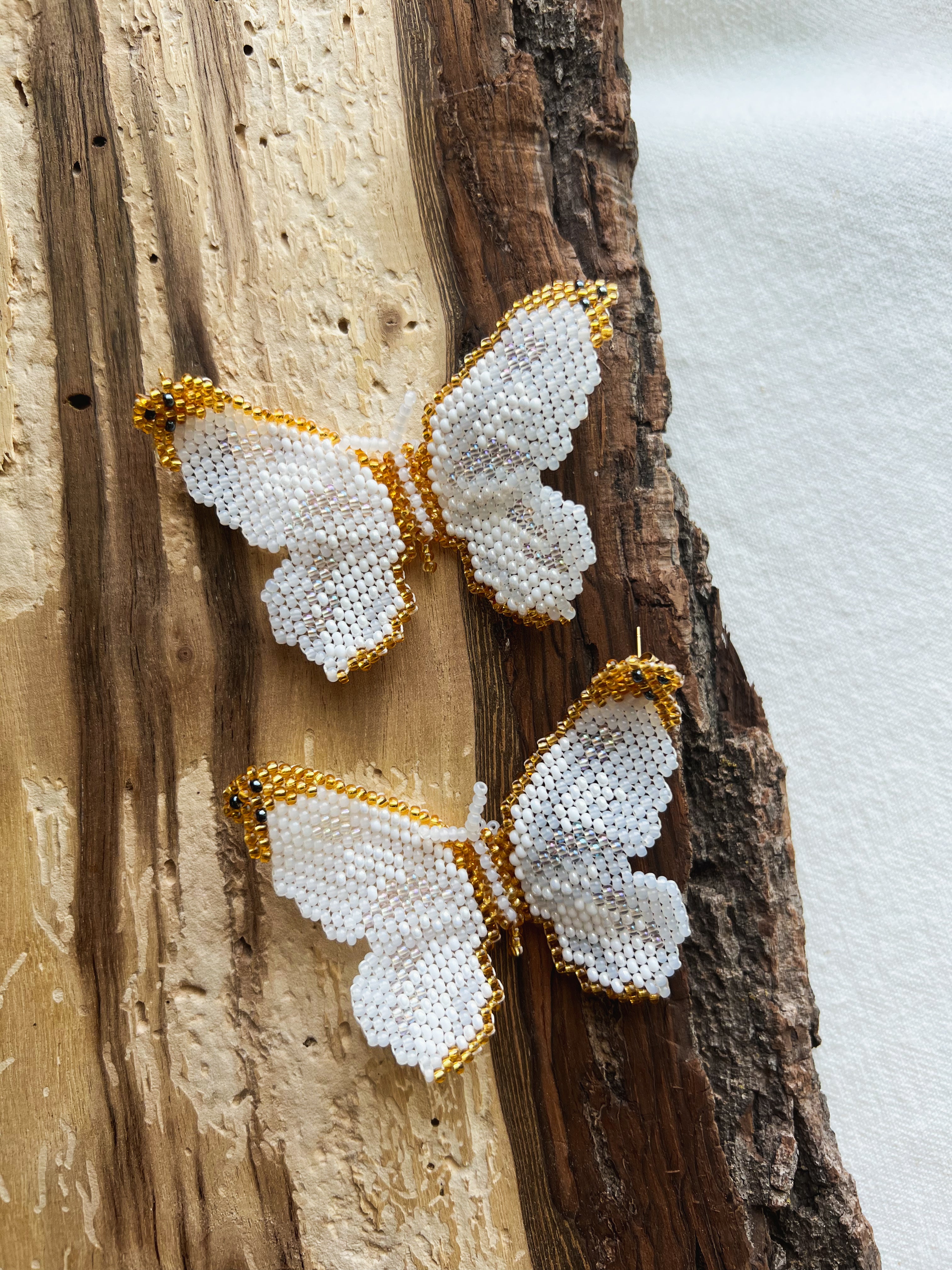 Mariposa ✻ Large Inga Butterfly Beaded Earrings