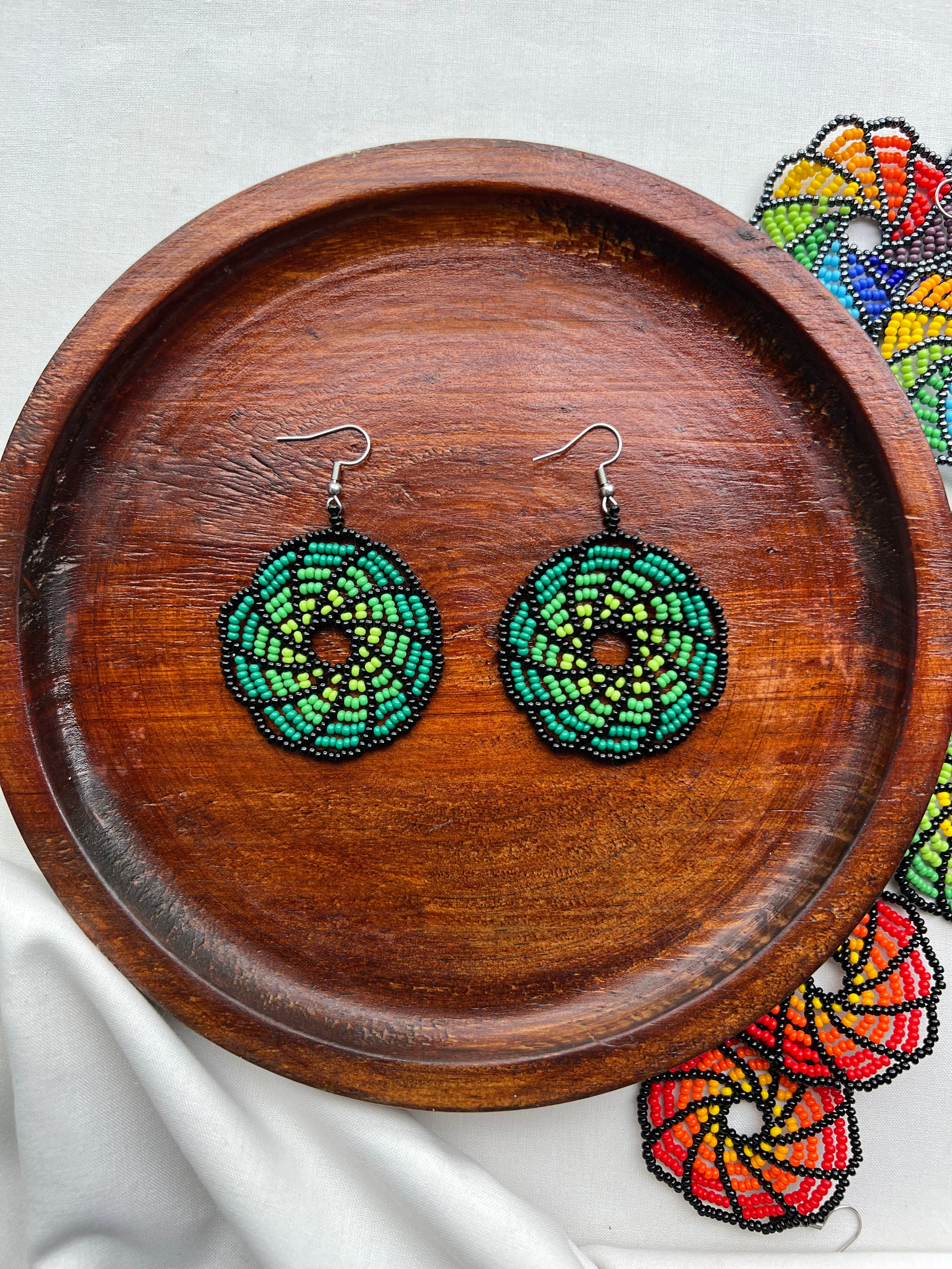 Swirls ✻ Misak Beaded Earrings