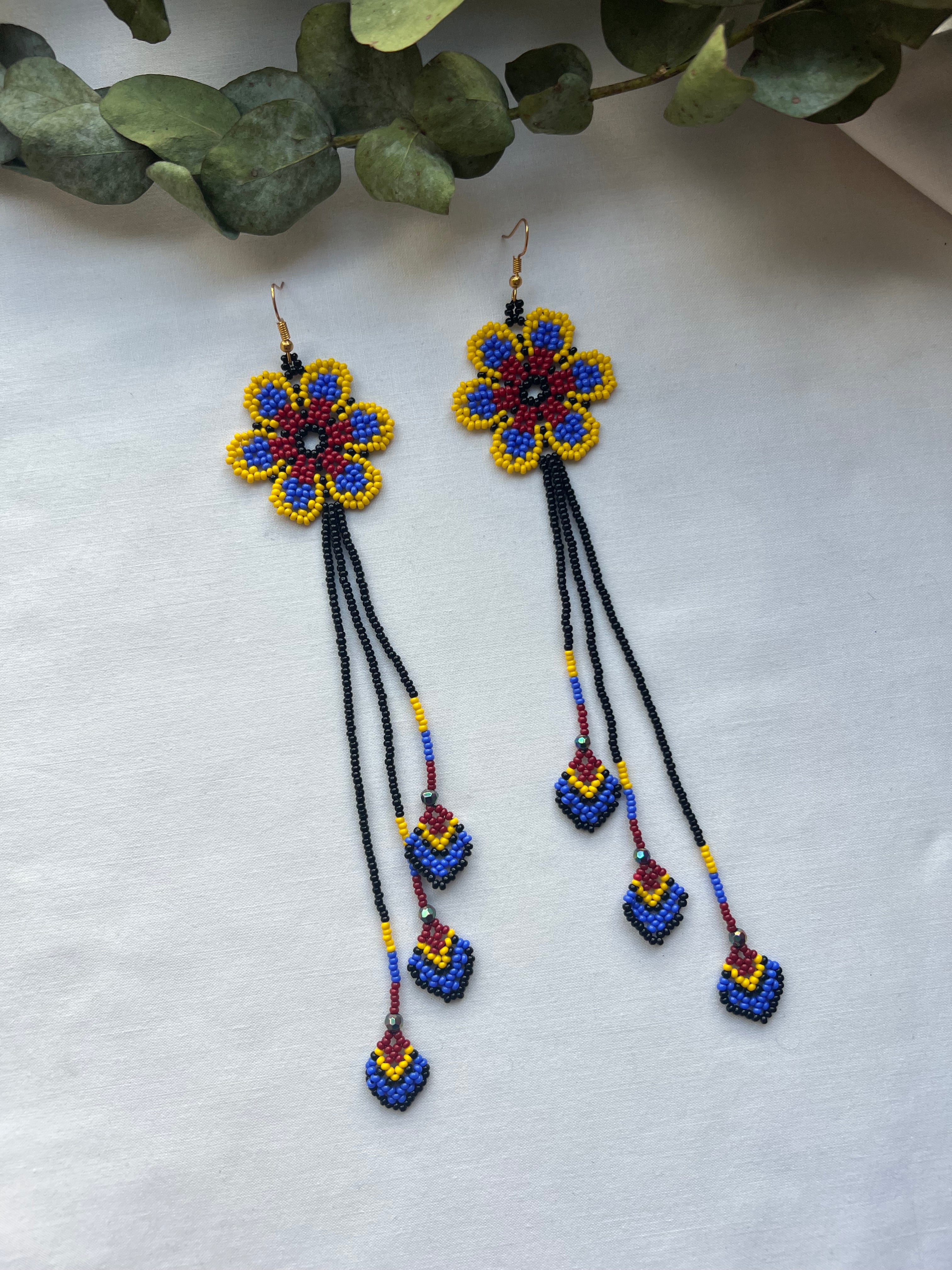 Arrow Bloom ✻ Embera Beaded Earrings