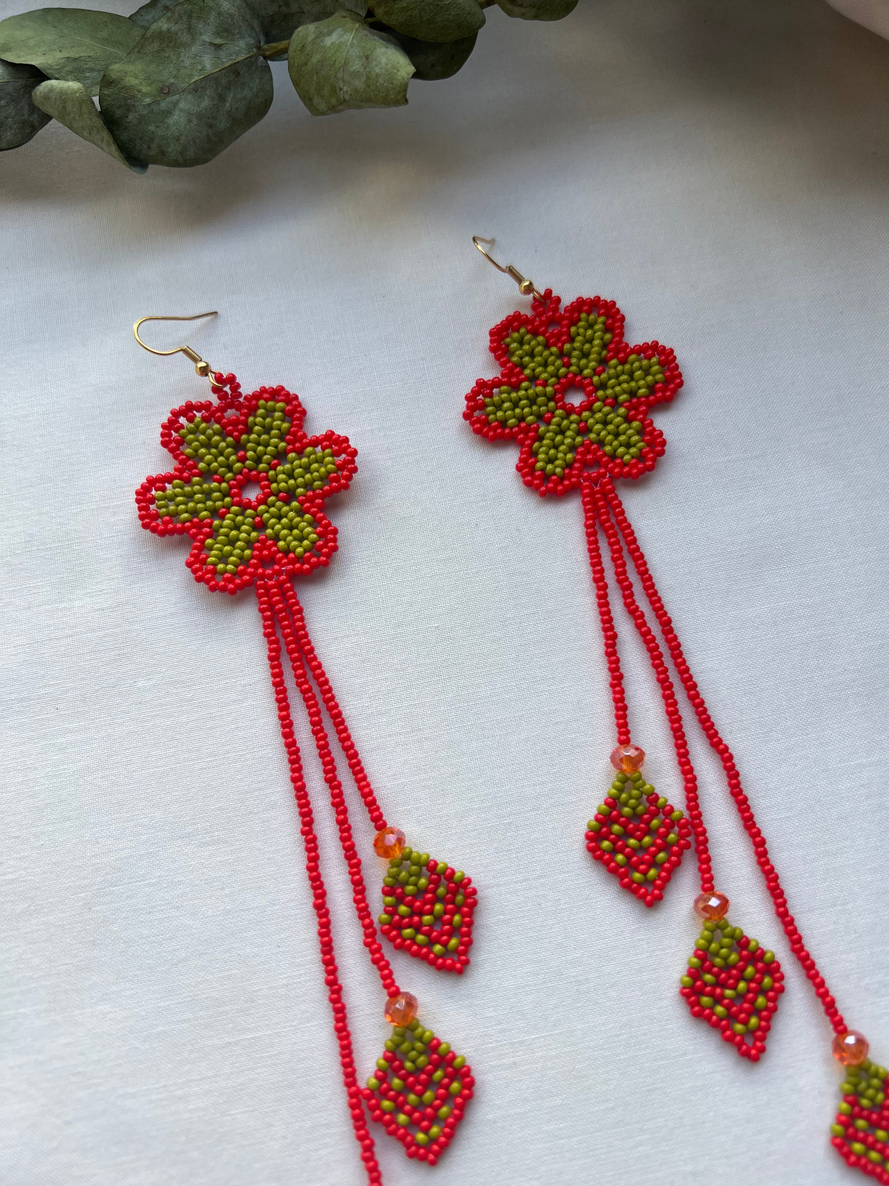 Arrow Bloom ✻ Embera Beaded Earrings