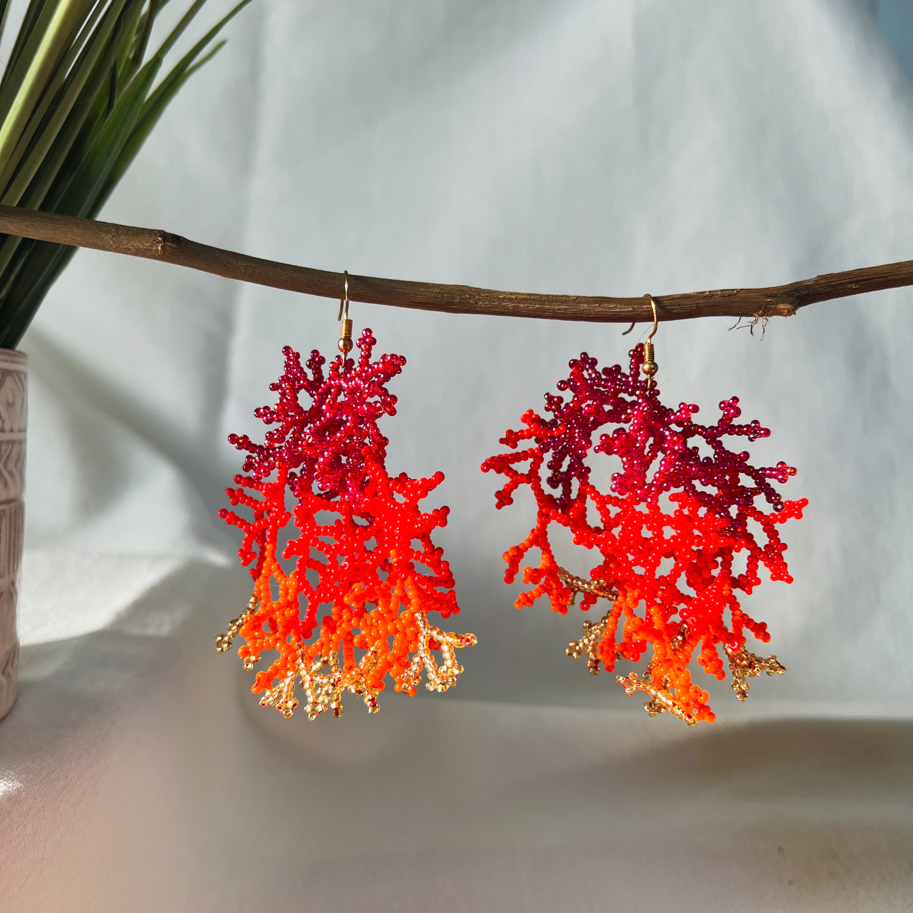Corals ✻ Inga Beaded Earrings