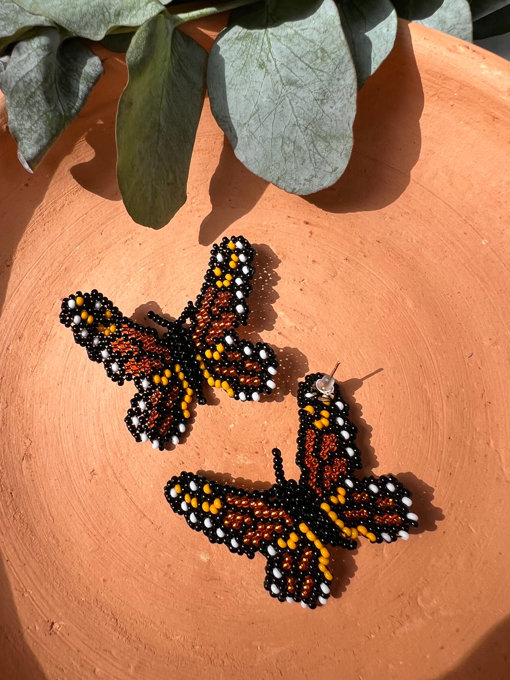 Mariposita ✻ Small Inga Butterfly Beaded Earrings