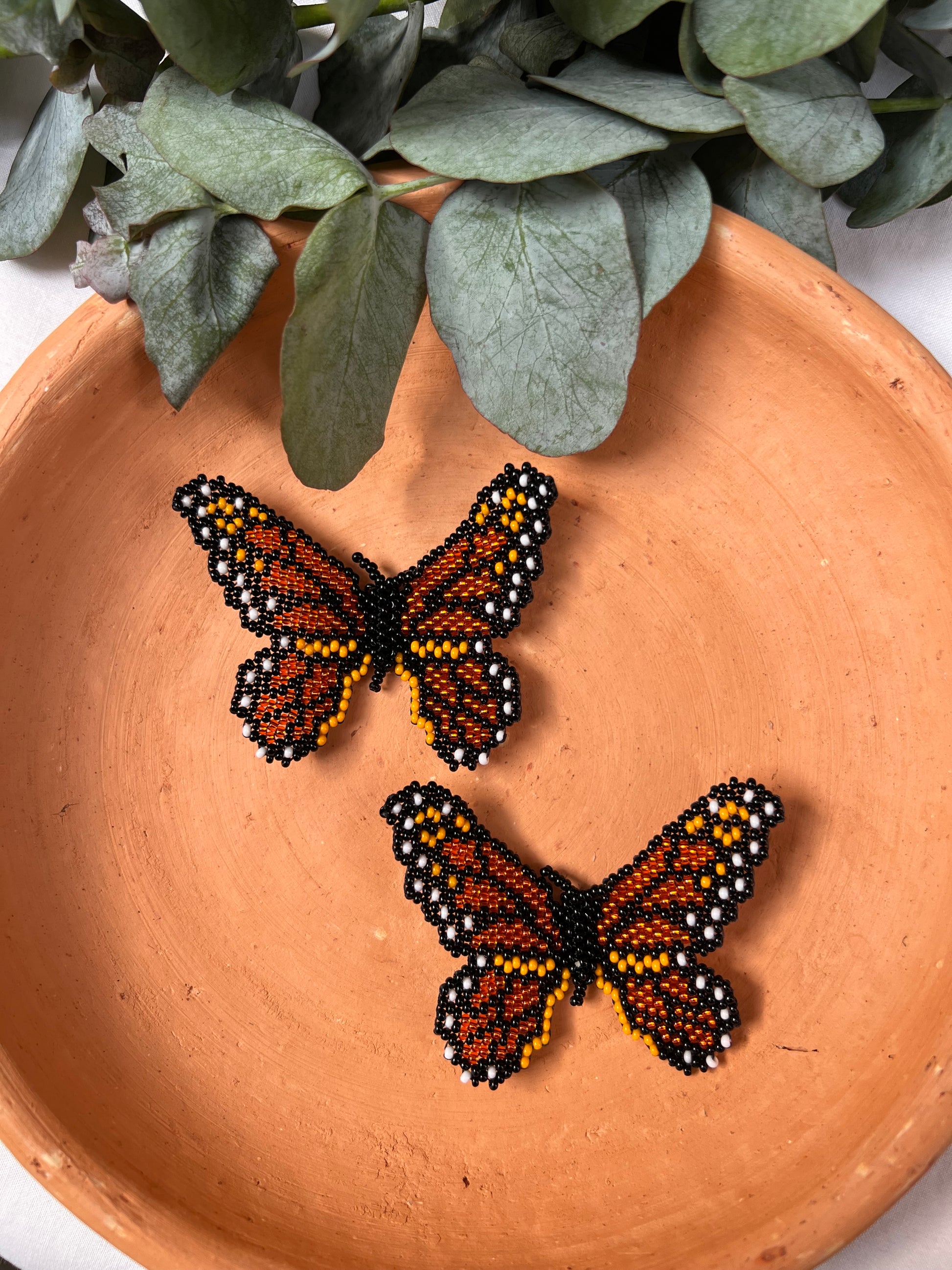 Mariposa ✻ Large Inga Butterfly Beaded Earrings