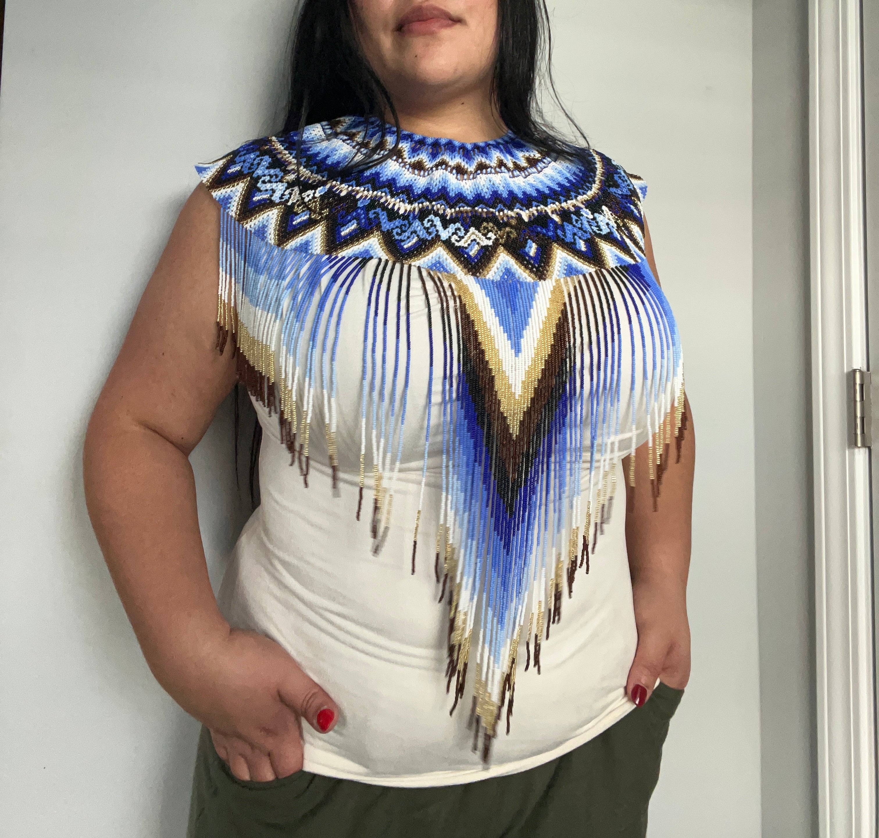 Blue Hues Okama ✻ Embera Beaded Necklace