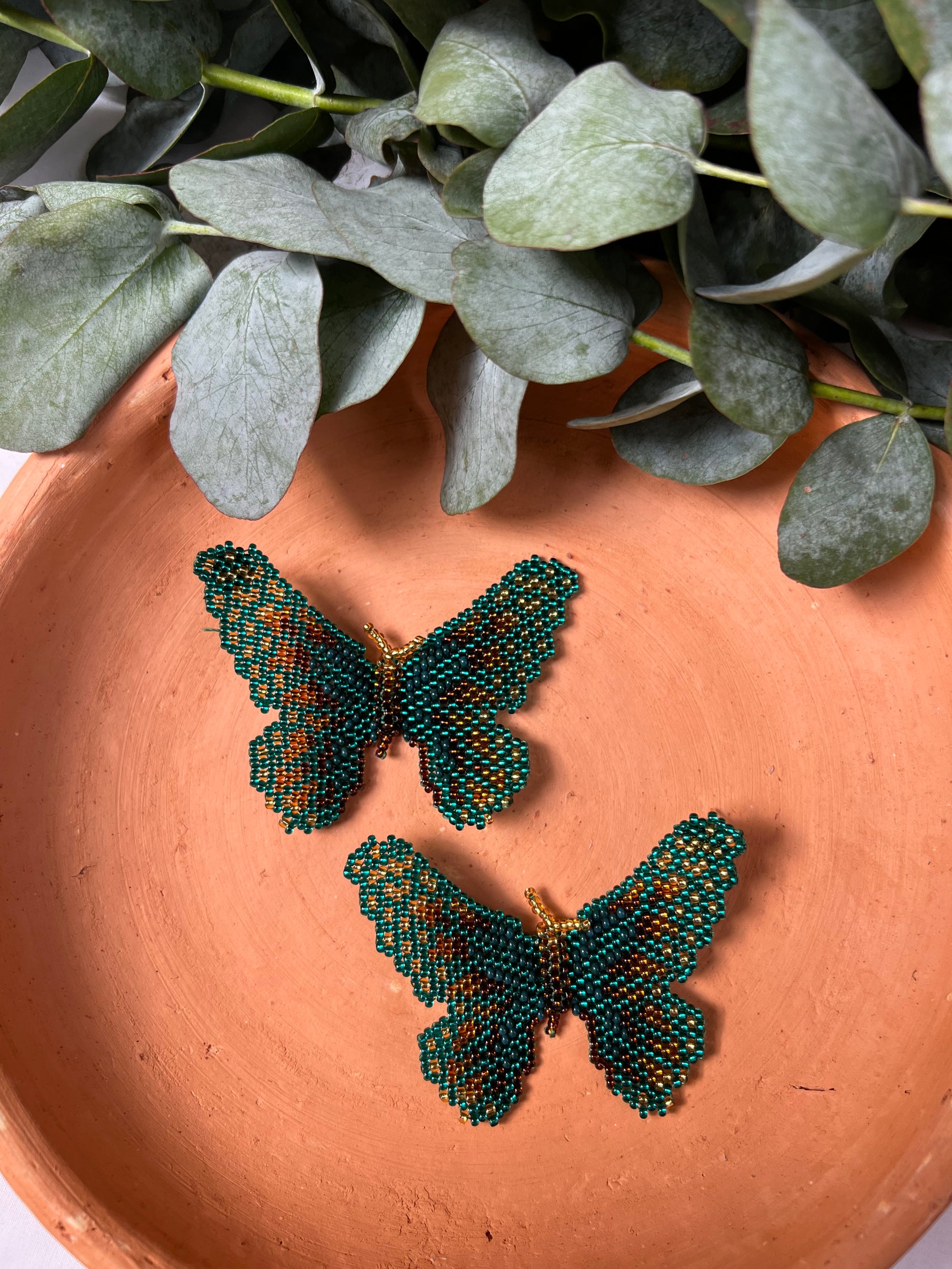 Mariposa ✻ Large Inga Butterfly Beaded Earrings