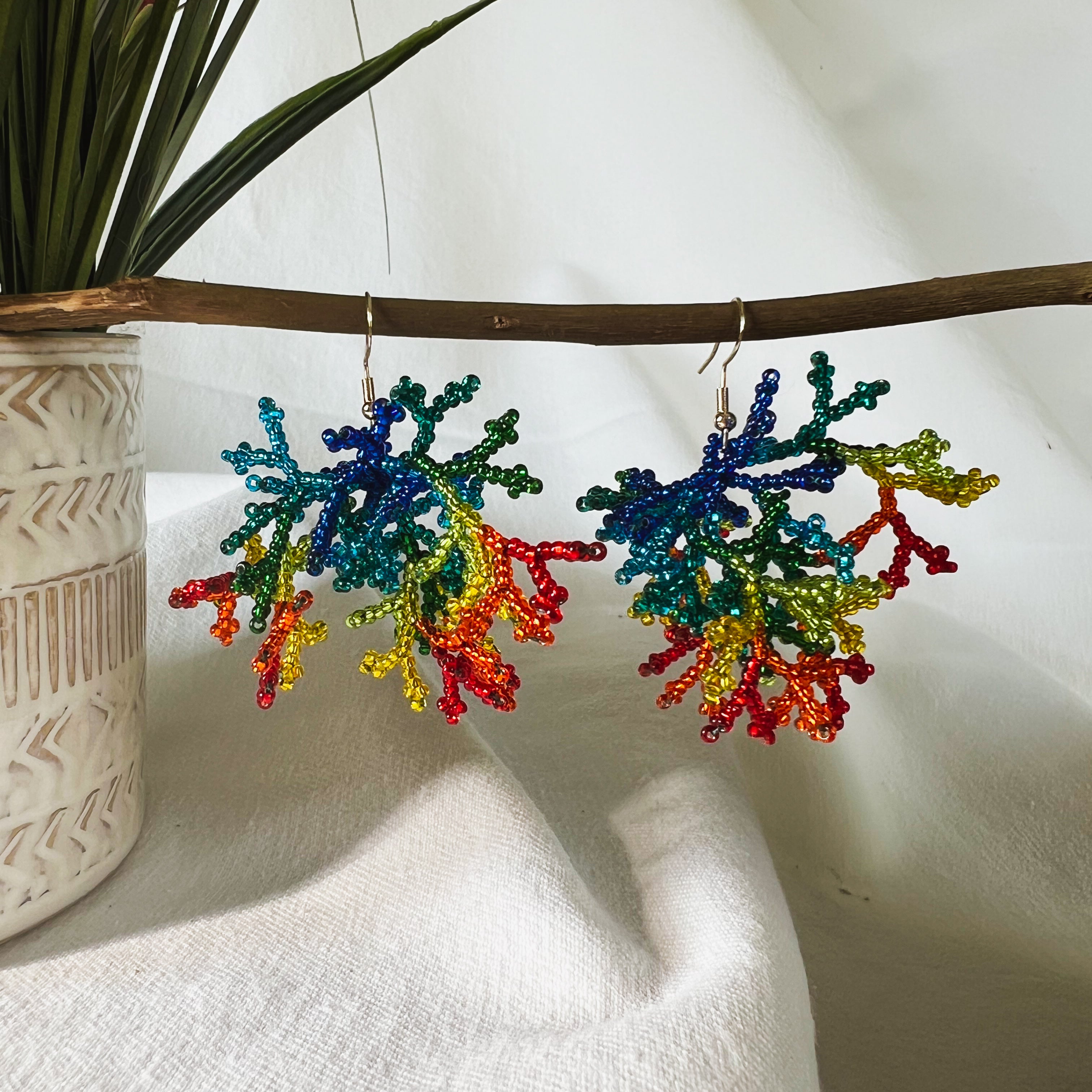 Mini Corals ✻ Inga Beaded Earrings