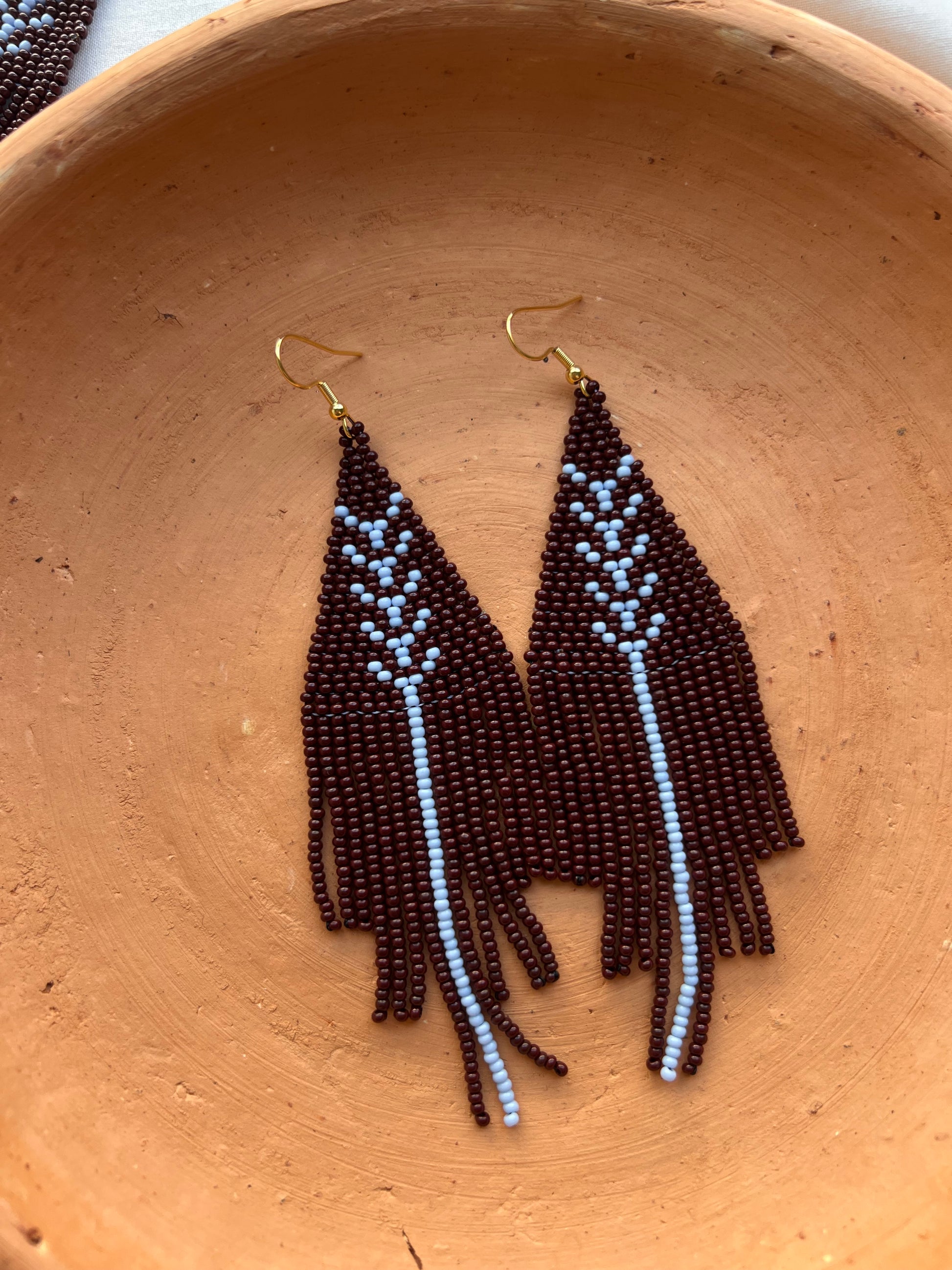 Flechas (Brown) ✻ Misak Beaded Earrings