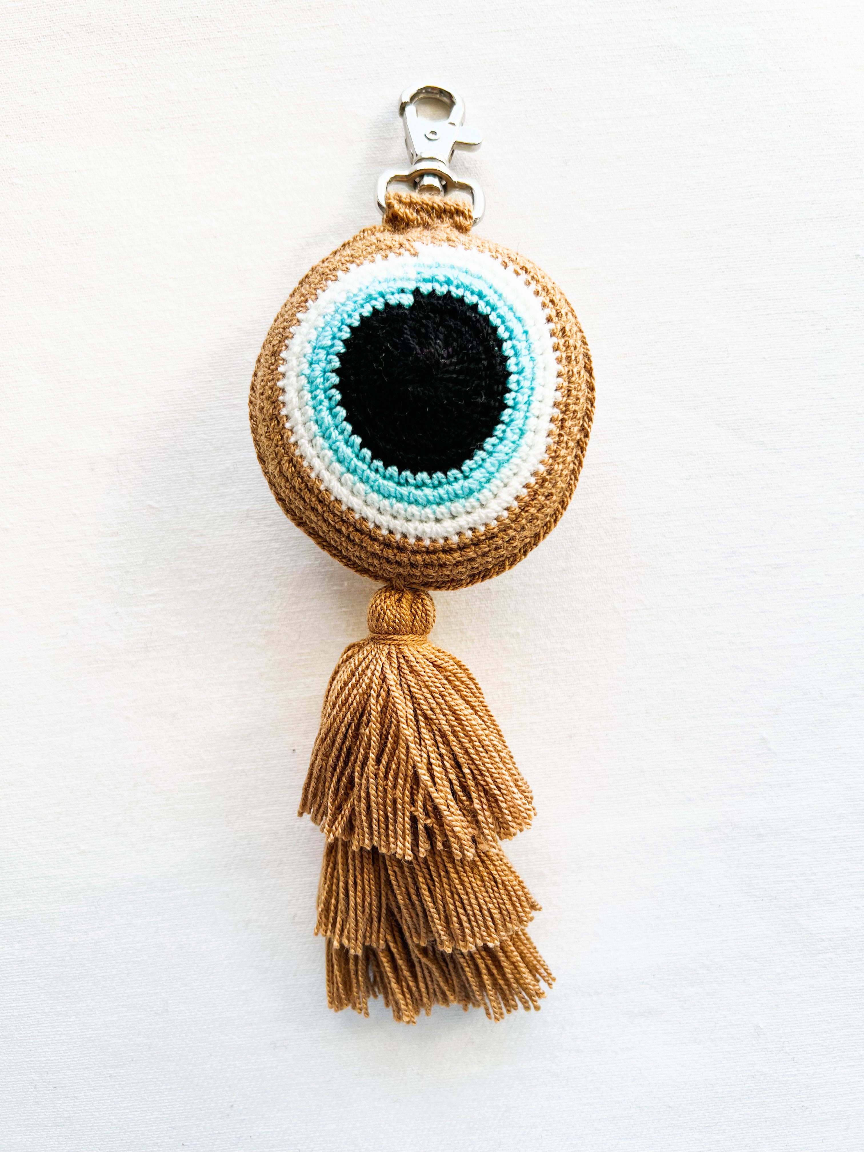 Ojos Beige ✻ Wayuu Keychain
