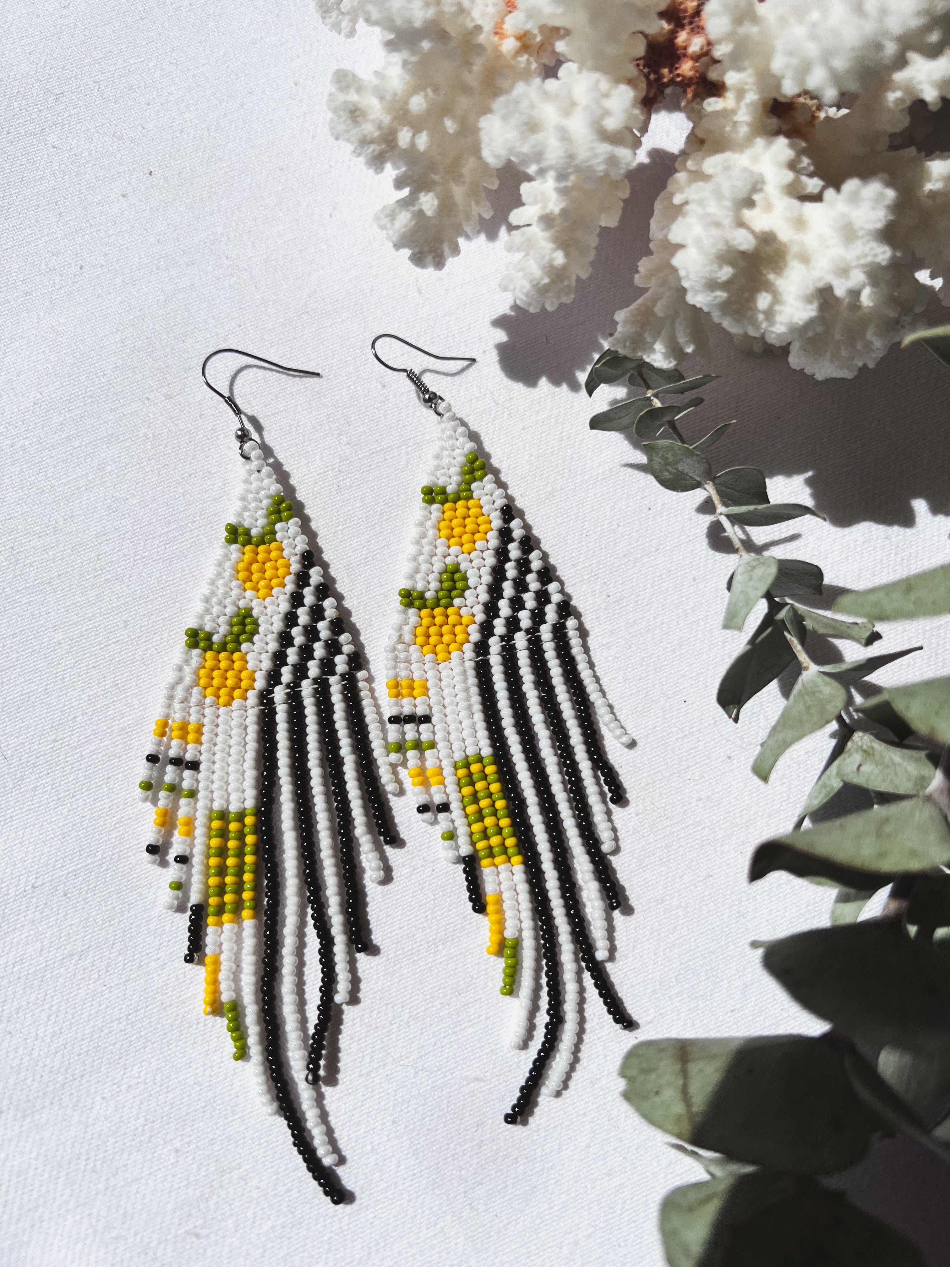 Lemon Drop ✻ Misak Beaded Earrings